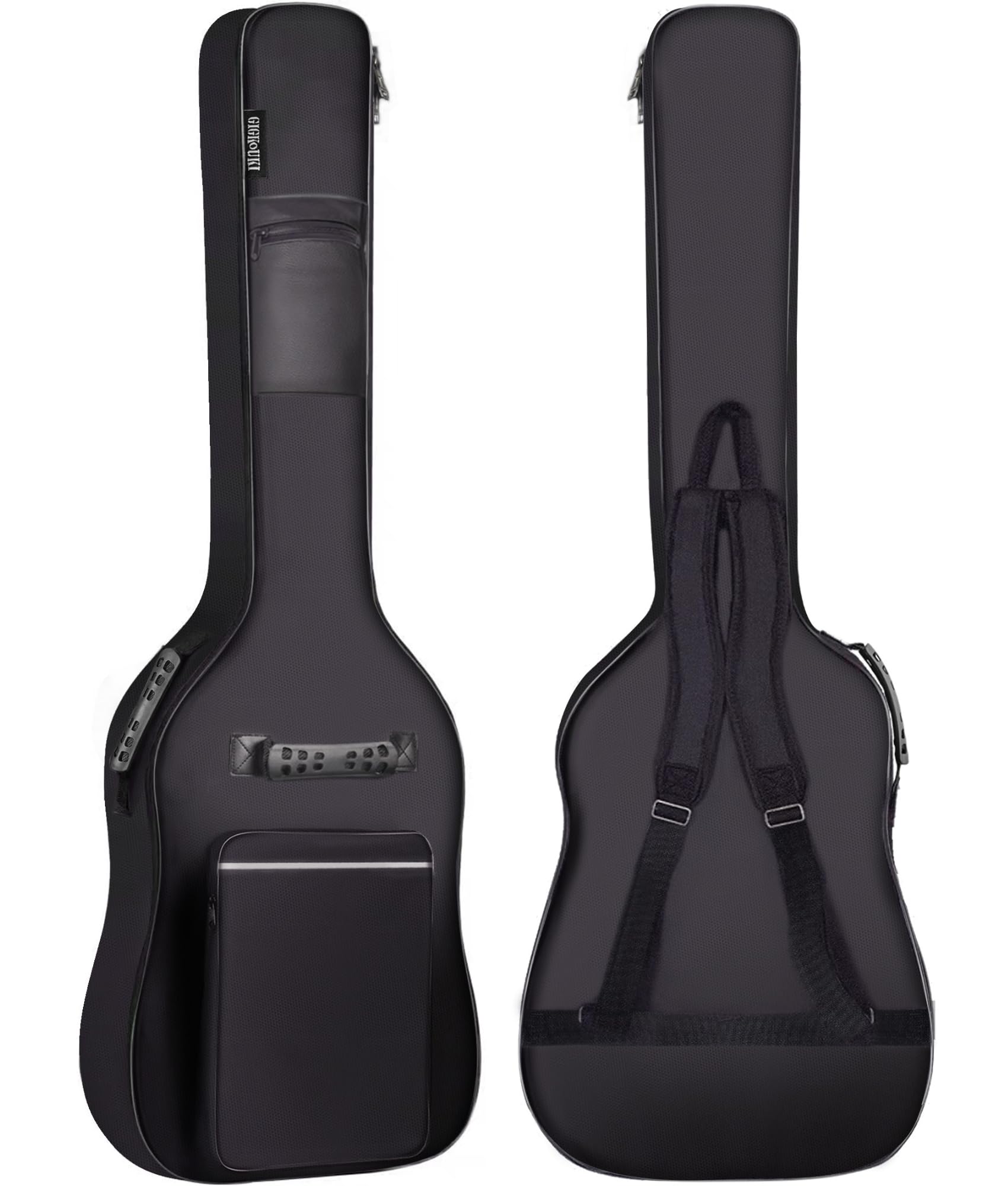 GIGKOUKI Bolsa Para Baixo Gig Bag 0,3 Pol. Acolchoada Preta Mochila Impermeável Macia Estojo Para Baixo Elétrico Branco