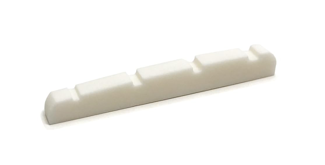 Porca óssea com fenda de fundo plano de 42 mm compatível com baixo elétrico Fender Precision P-Bass BNT-400W