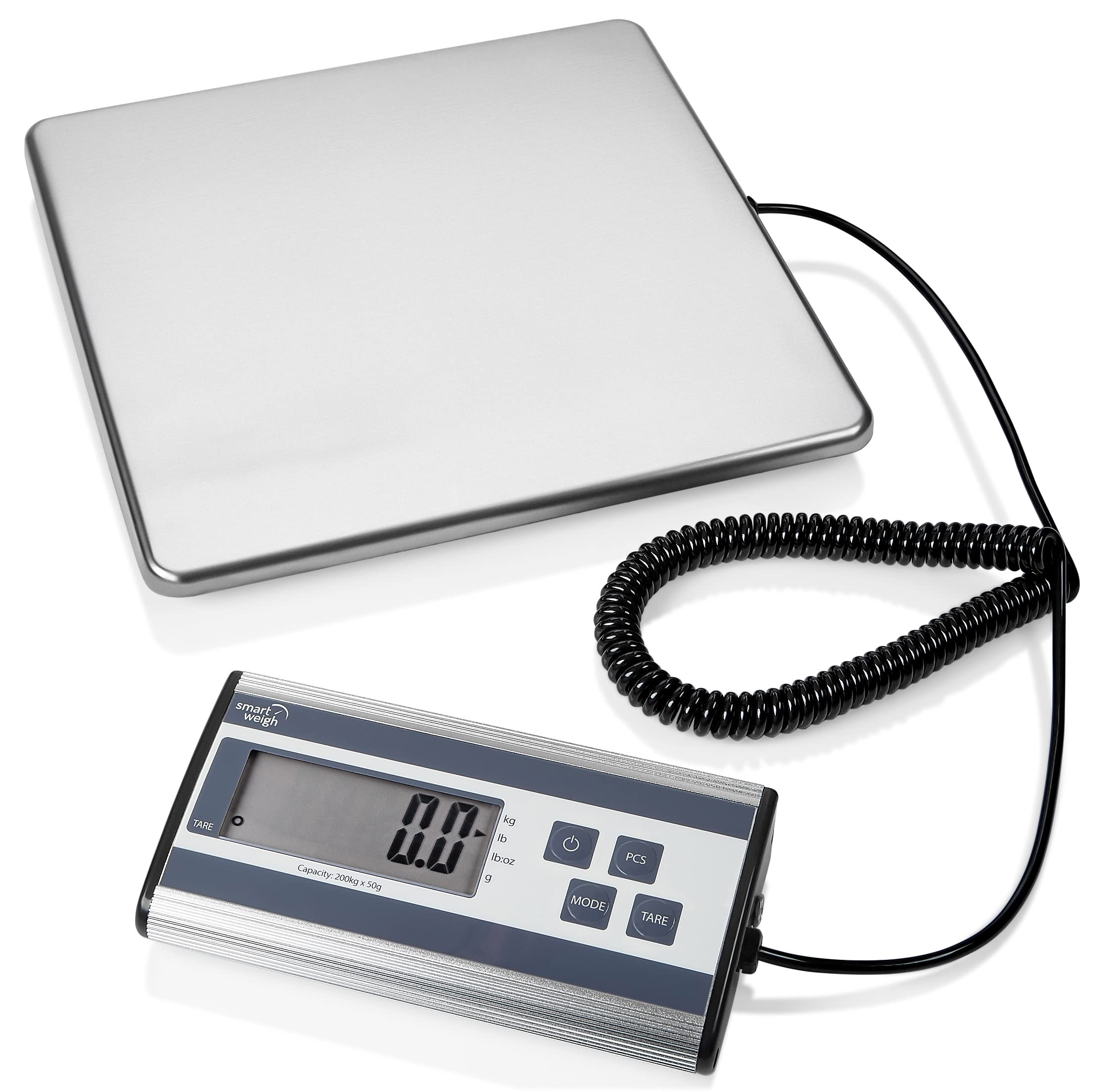 Smart Weigh 199 kg x 170 g Transporte pesado digital e balança postal, com grande plataforma de aço inoxidável durável, balança postal UPS USPS e balança de bagagem