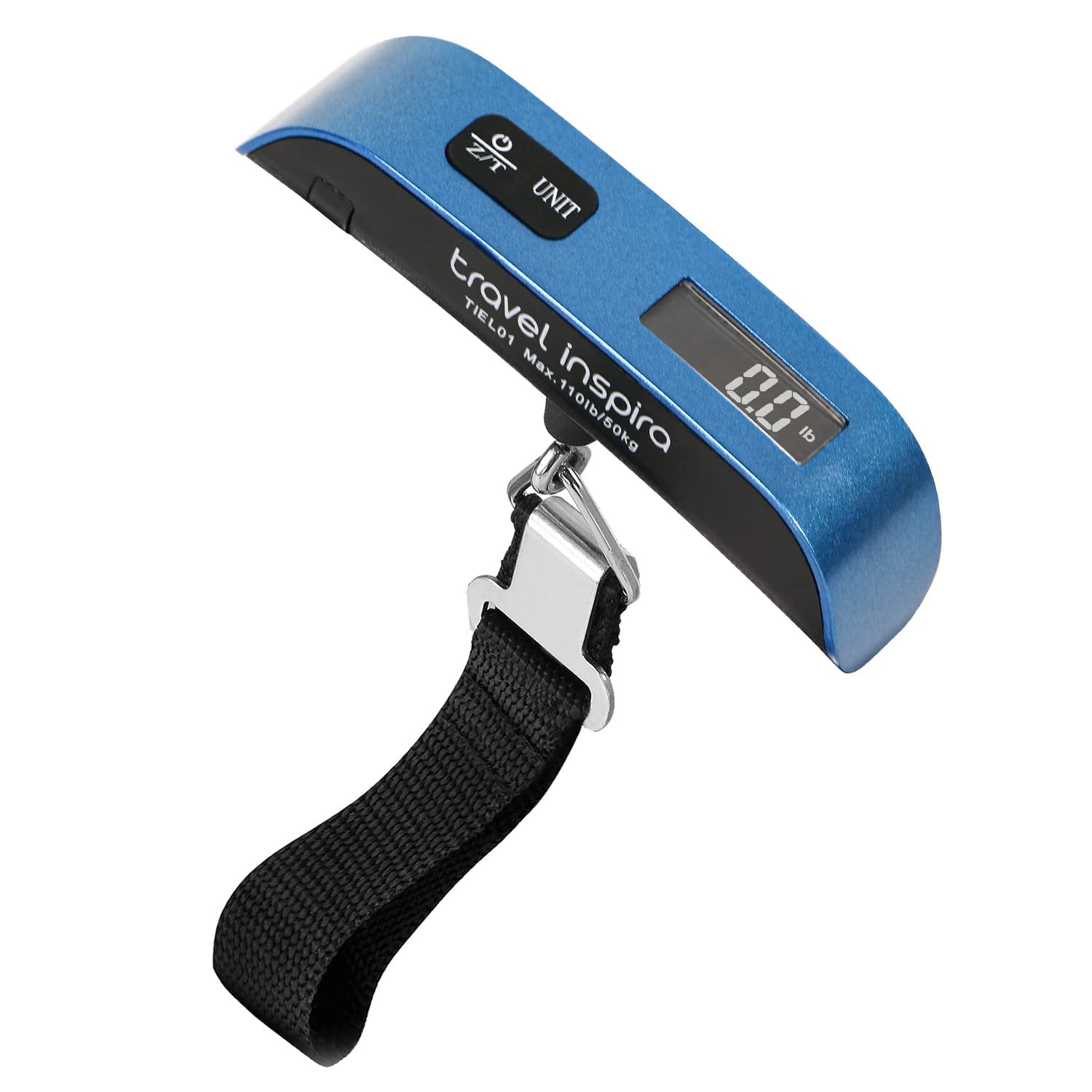 travel inspira Balança de bagagem, balança de bagagem digital portátil para viagem, balança de peso de mala com tinta de borracha, 50 kg, bateria incluída