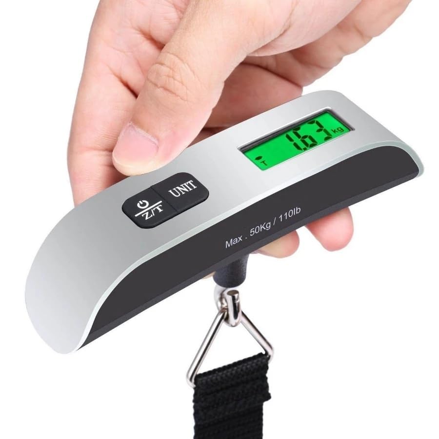 Balança Digital Portátil 50kg/10g – Precisa, Compacta e Ideal para Malas, Viagens e Bagagens