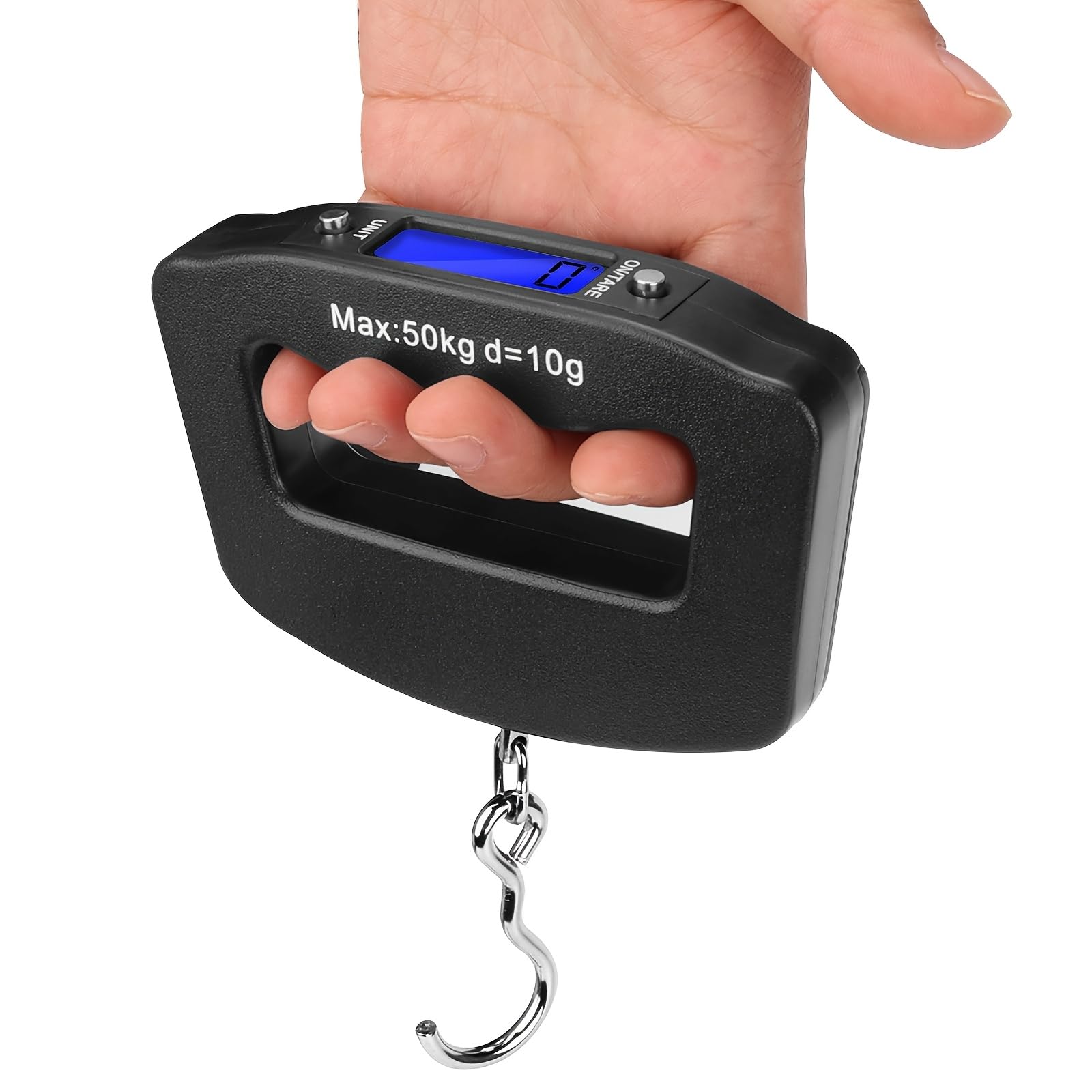 Balança de bagagem digital portátil de 50 kg x 10 g balança de peso portátil para mala de viagem, gancho de pendurar, balança de viagem para bagagem, equipamento de viagem