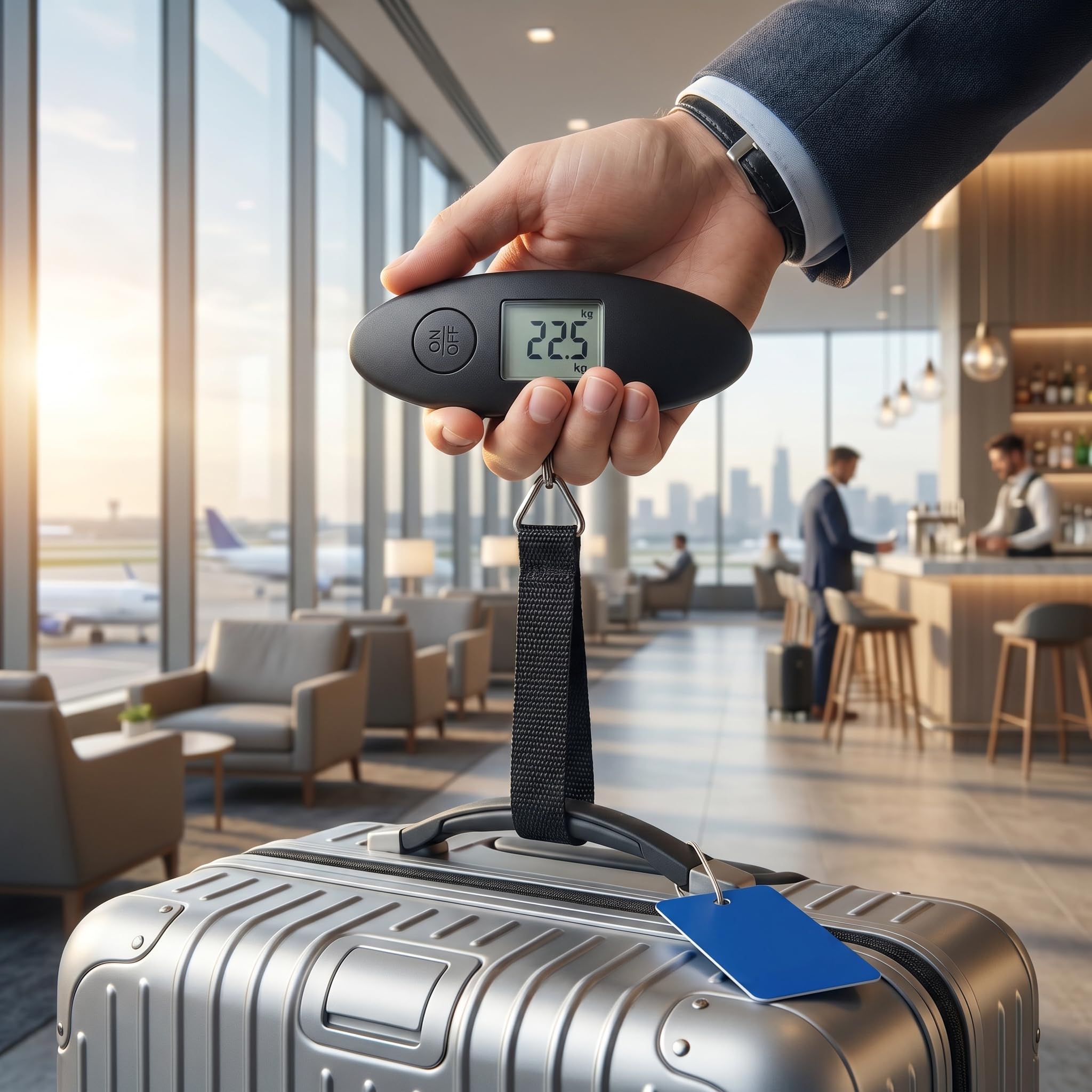 Balança de bagagem digital portátil 40 kg x 100 g balança portátil para mala de viagem balança de bagagem suspensa para viagens