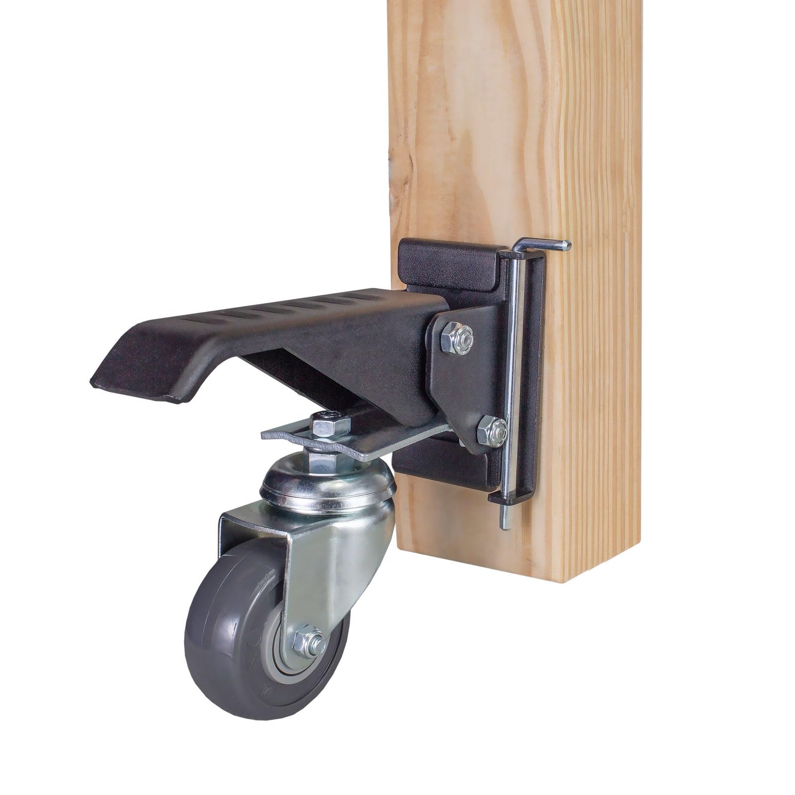 POWERTEC Kit de 4 rodízios de bancada de trabalho com placa de liberação rápida e cargas de 181 kg, rodas retráteis de 6,5 cm para bancadas, mesas, suportes e equipamentos (17002)