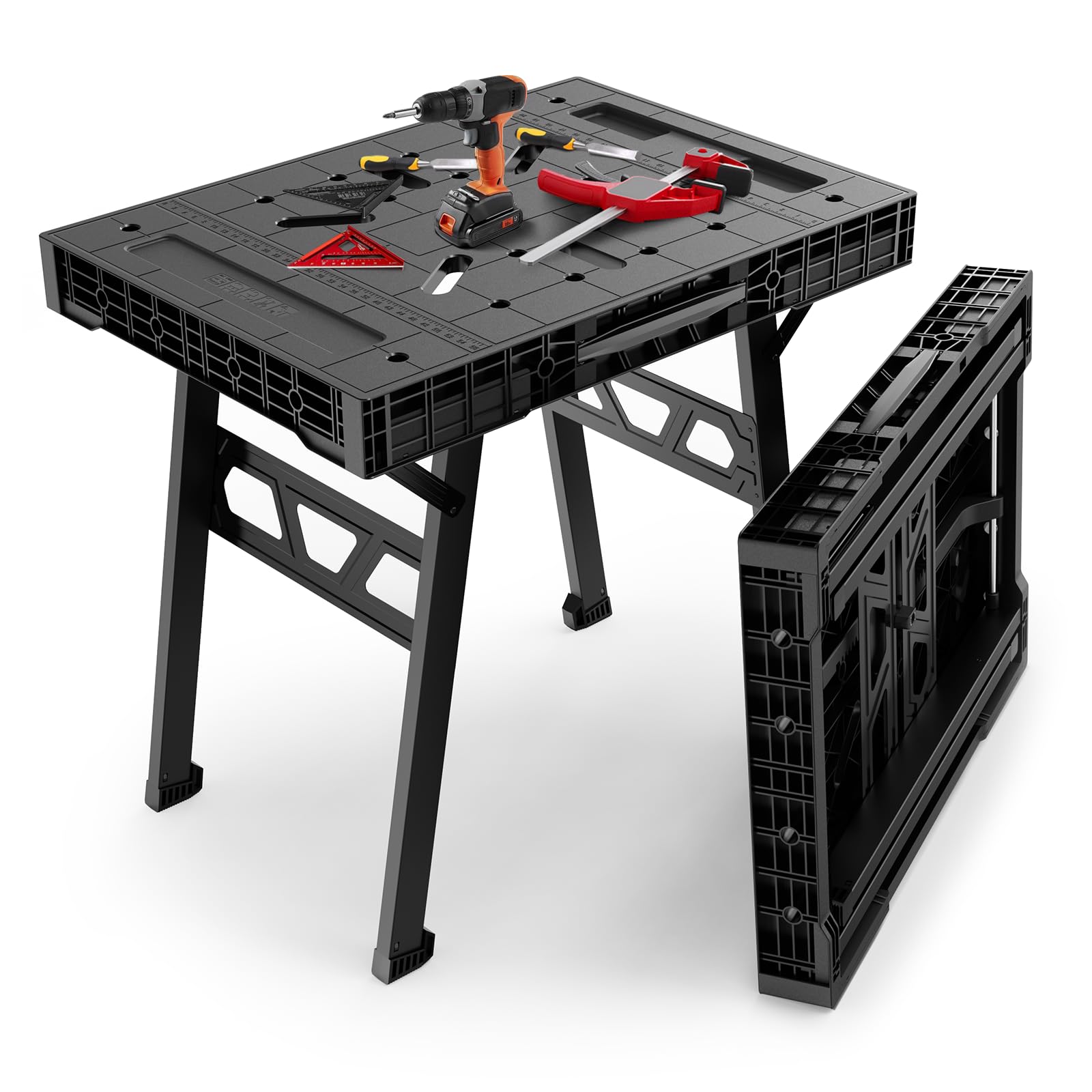 Bancada de Trabalho Dobrável Express, Fácil de Montar, Portátil, 86 Cm de Largura X 61 Cm de Profundidade, Leve E Versátil, com Capacidade de Carga de 750 Kg. Ideal Para Projetos