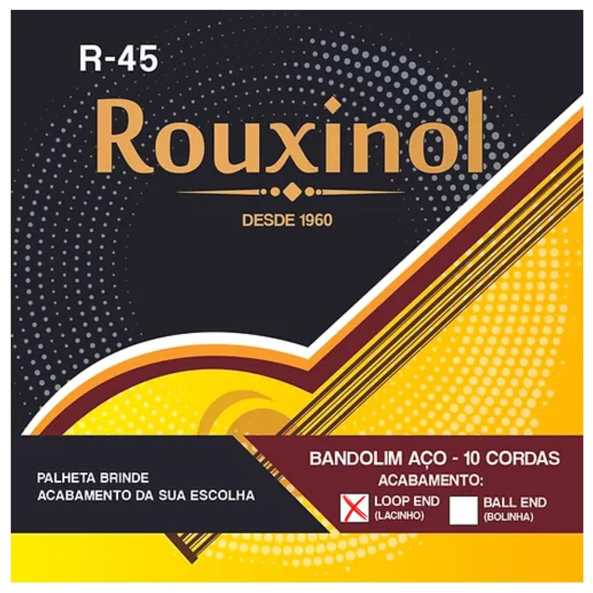 Encordoamento Bandolim R45 10 Cordas Laço Loop End Rouxinol