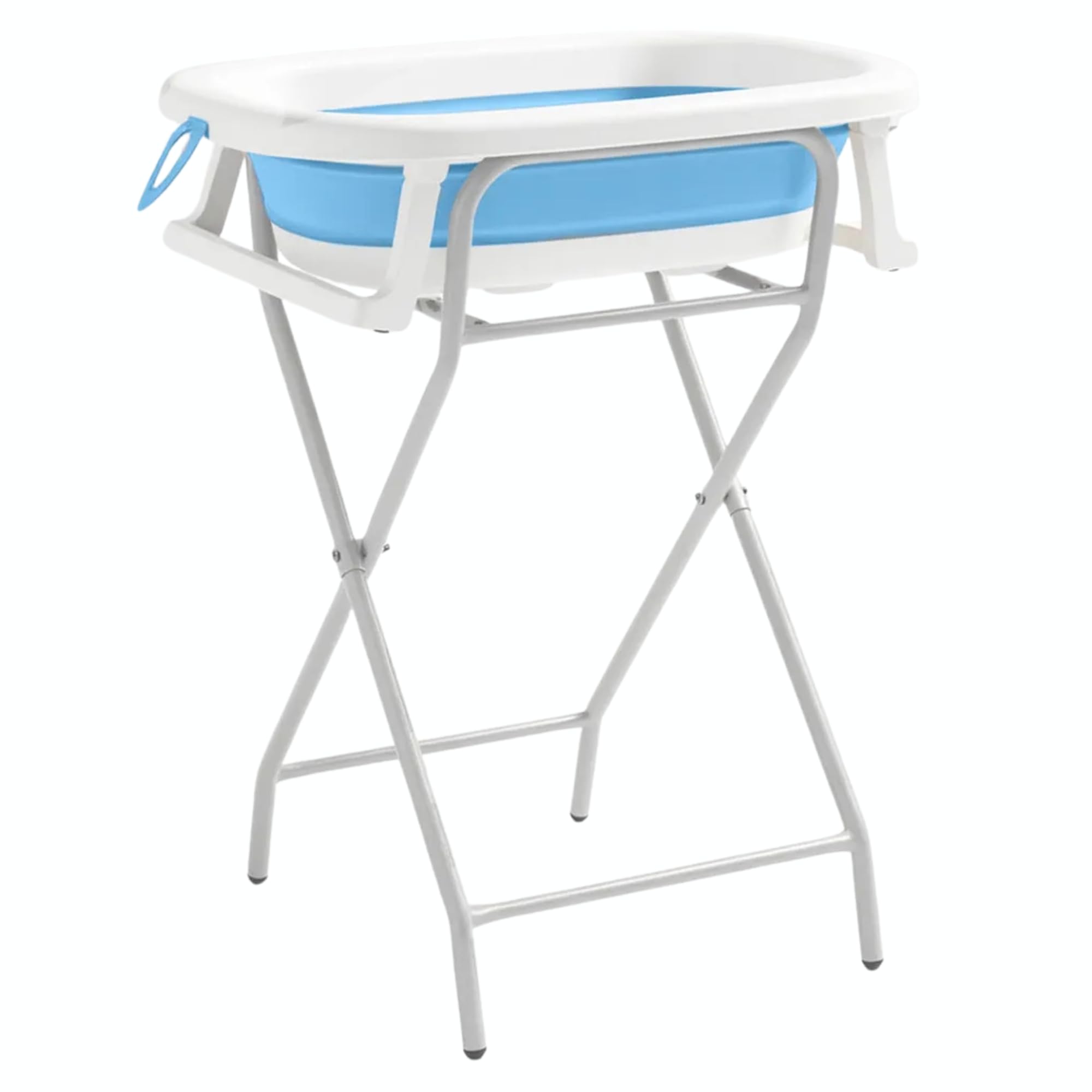 Banheira Para Bebê Dobrável 3 em 1 Com Suporte e Assento 45L Azul Pipdip | Silicone Premium