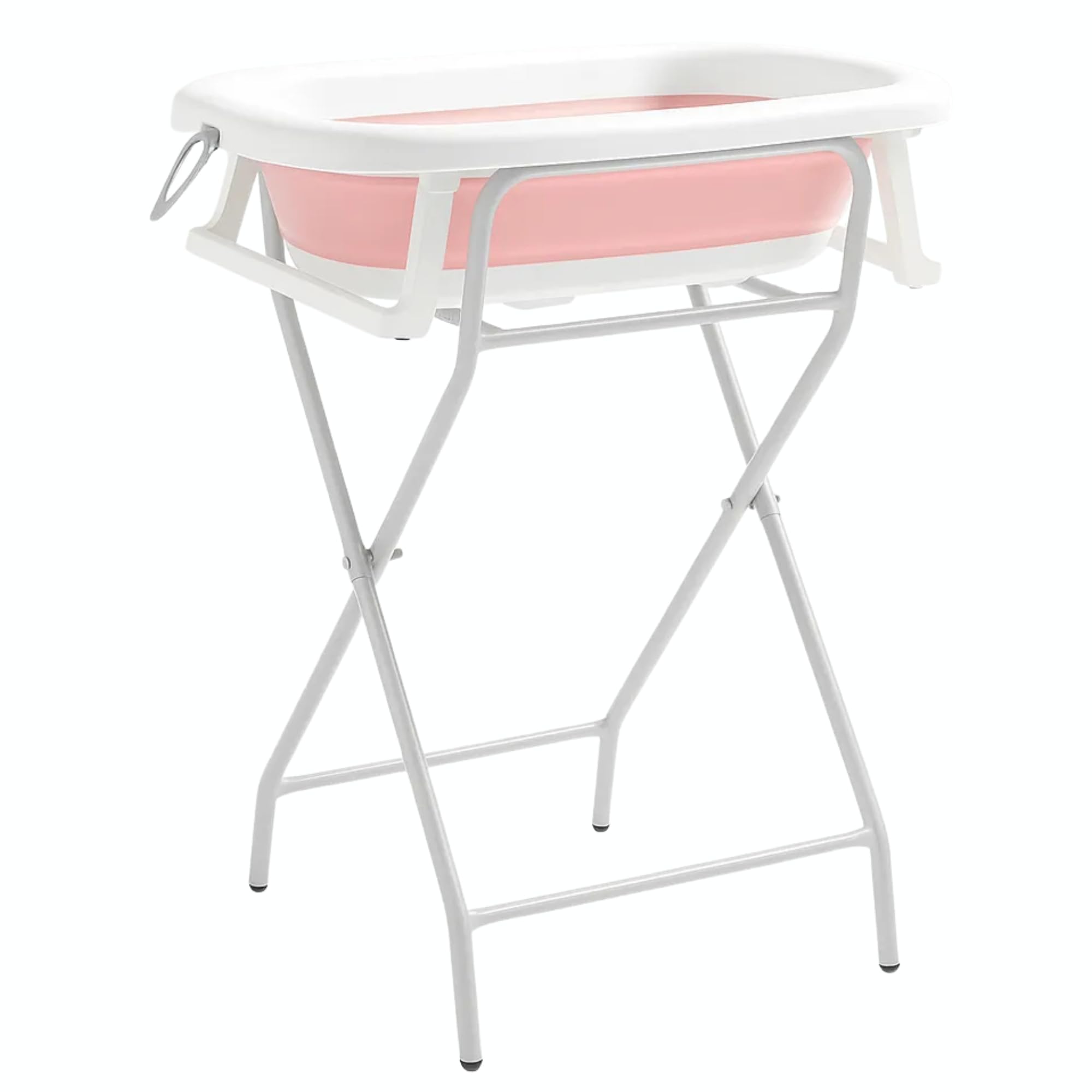 Banheira Para Bebê Dobrável 3 em 1 Com Suporte e Assento 45L Rosa Pipdip | Silicone Premium