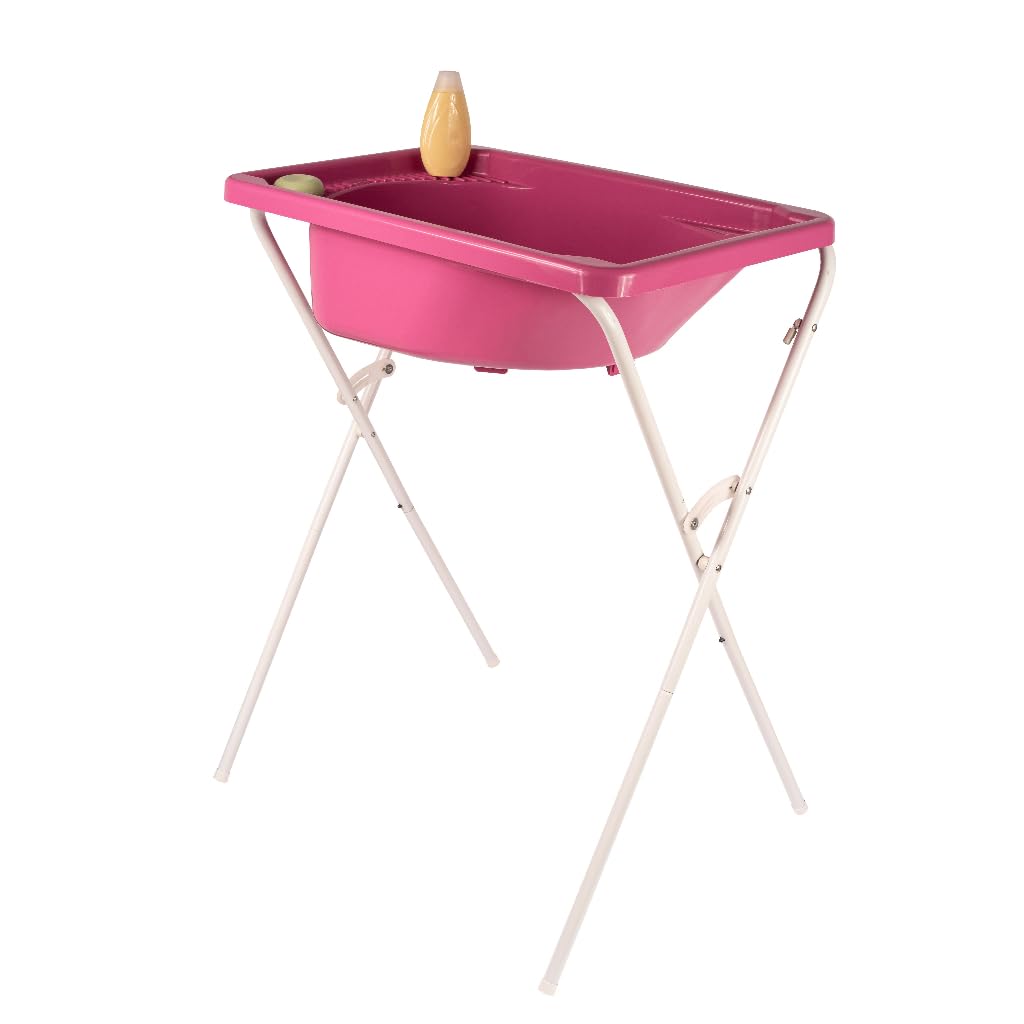 Banheira com suporte dobrável, tanque 25 L, até 30Kg banheira para bebê segura
