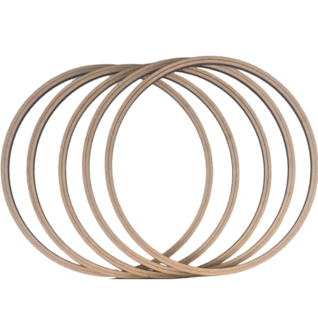 Bastidor para Bordado Madeira Kit Bordado de 5 Bastidores com 25cm Externo em MDF Cru de 6mm