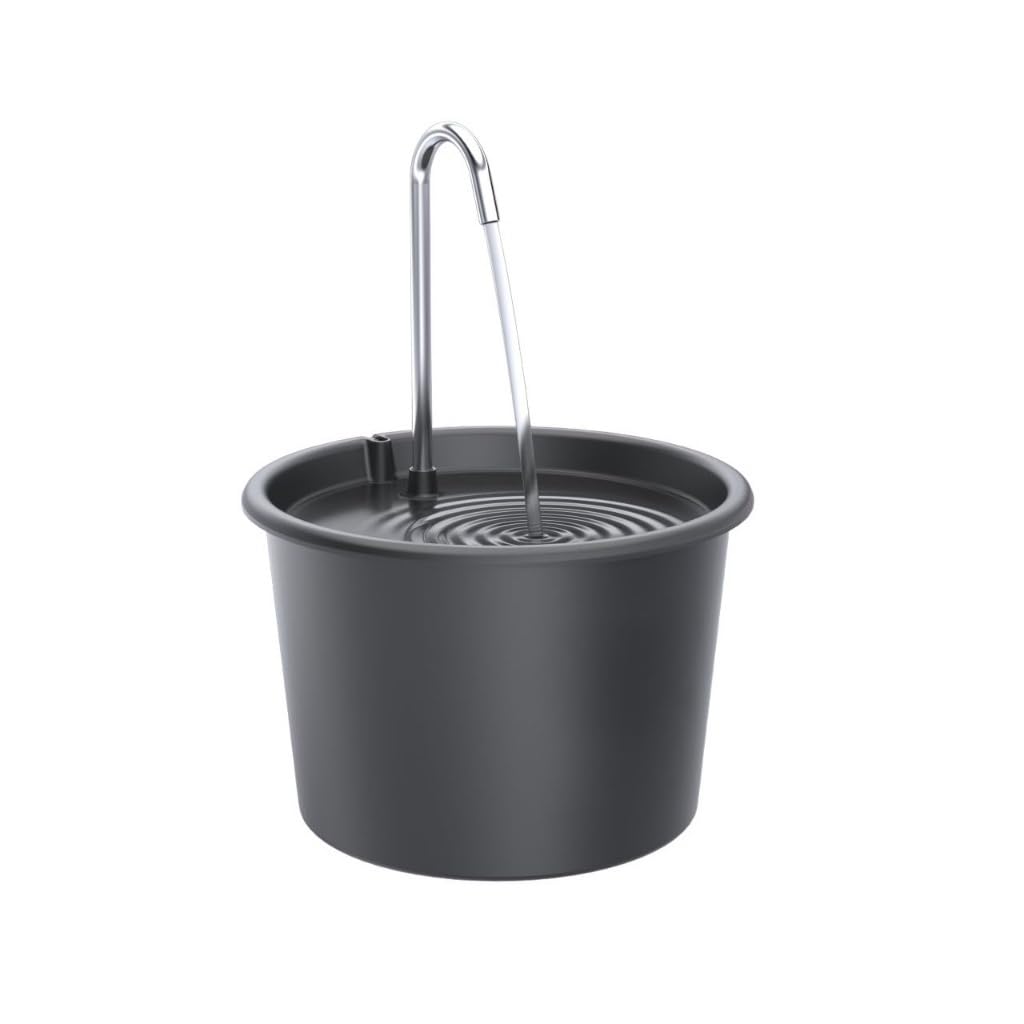 Fonte Bebedouro para Cães e Gatos de 1.5 Litros com Torneira Inox(Preto)