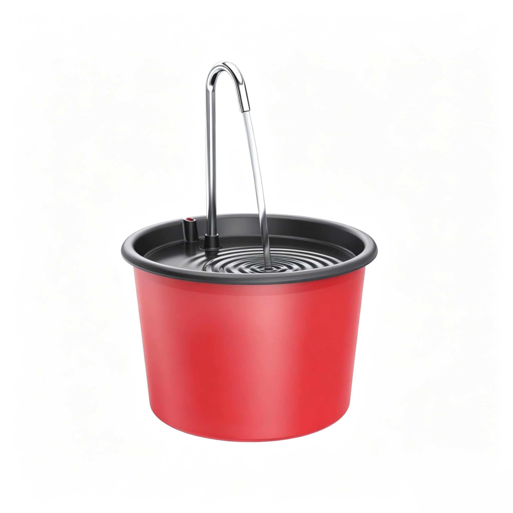 Fonte Bebedouro Automática para Cães e Gatos 1.5L, Torneira em Aço Inoxidável, Circulação de Água Fresca Silenciosa para Uso Doméstico (Vermelho)
