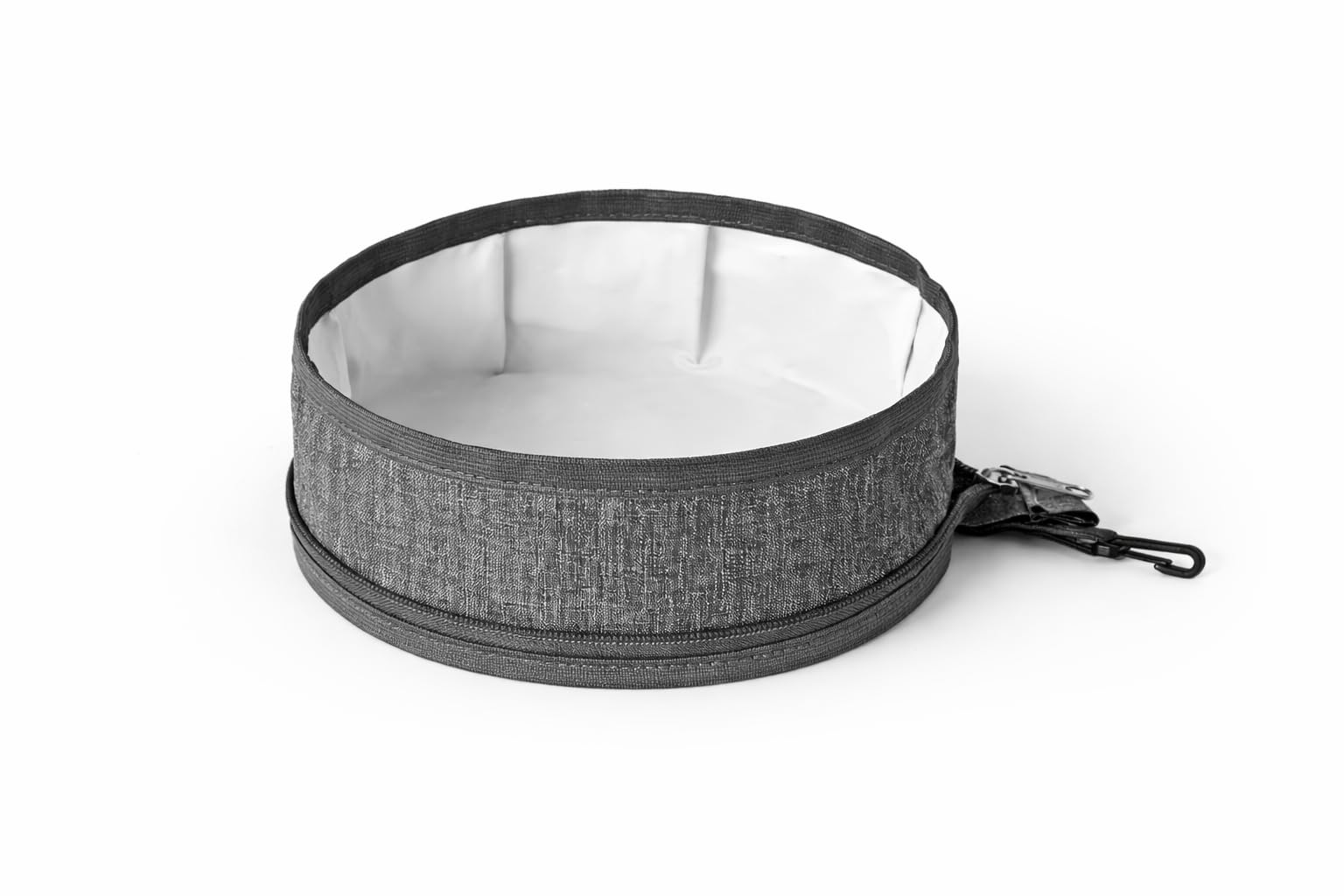 Bebedouro Portátil Dobrável para Cães e Gatos 650ml – Comedouro de Viagem em Nylon Impermeável, Compacto com Zíper e Mosquetão, Fácil de Limpar, Ideal para Passeios e Viagens