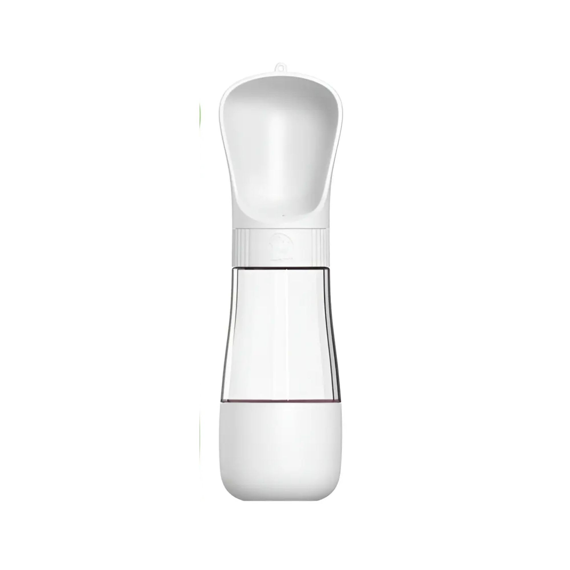 Garrafa Bebedouro Pet Portátil 2 em 1 Água e Ração para Passeio Cães e Gatos 320ml + 170ml (BRANCO)
