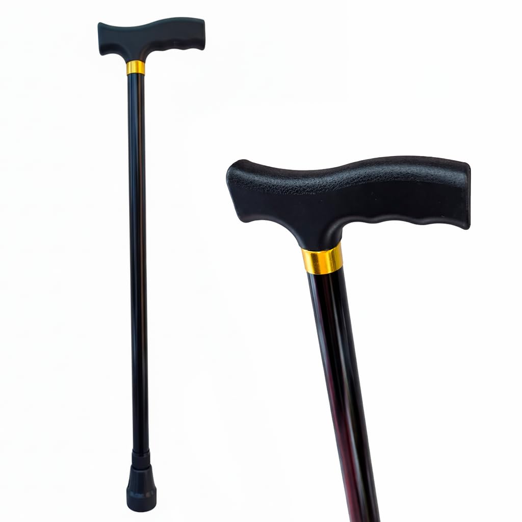 Bengala de Apoio Ortopédica 10 Ajustes Premium | Alumínio Reforçado, Altura Regulável, Cabo Confortável Texturizado, Anatômico, Suporta Até 130 kg, Idosos, Adultos, Leve