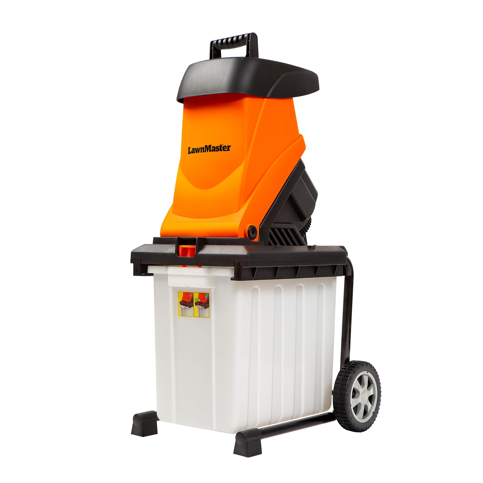 LawnMaster Picador de madeira, triturador elétrico de madeira de 15 Amp com caixa de coleção, diâmetro de corte de 4,8 cm Max 16:1 Redução-FD1504