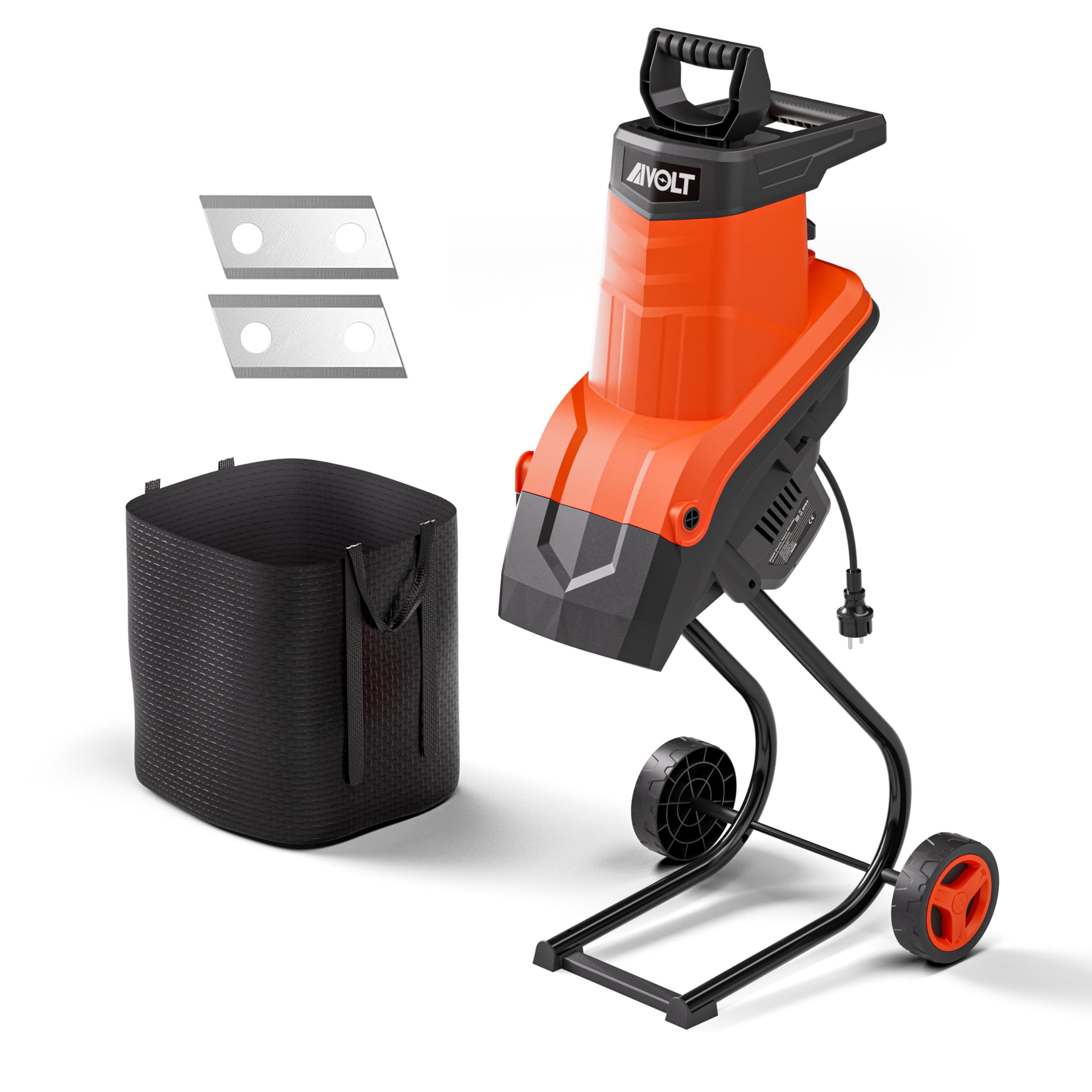 AIVOLT Triturador elétrico de madeira 1800W para jardim doméstico