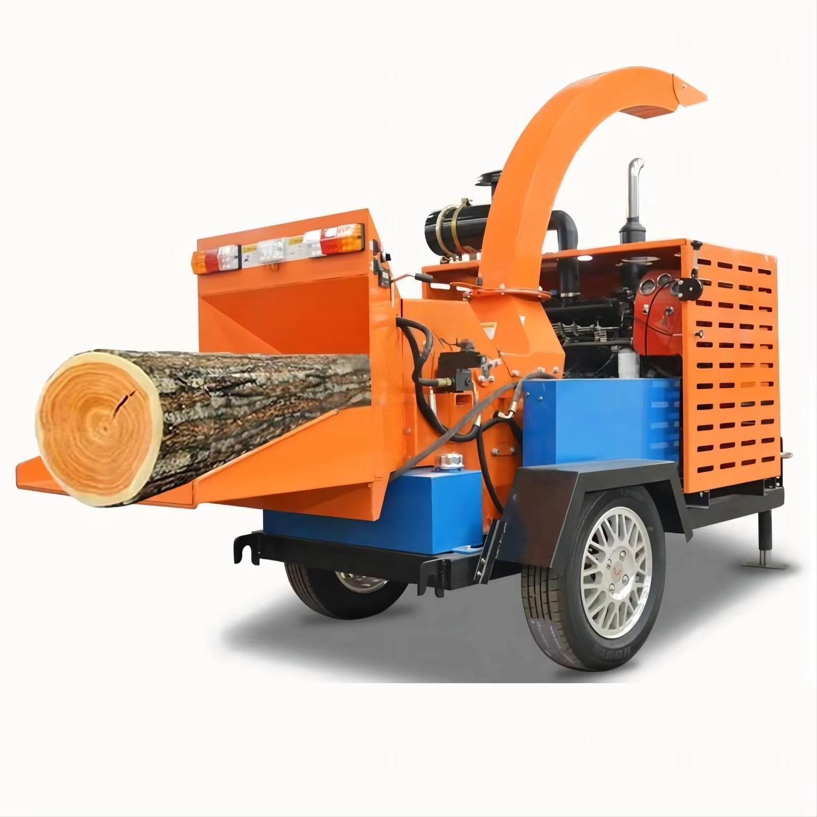 Máquina trituradora de madeira de alta eficiência - Triturador de troncos para limpeza de quintal e manutenção de jardim, triturador de madeira compacto portátil para proprietários de casas e usuários