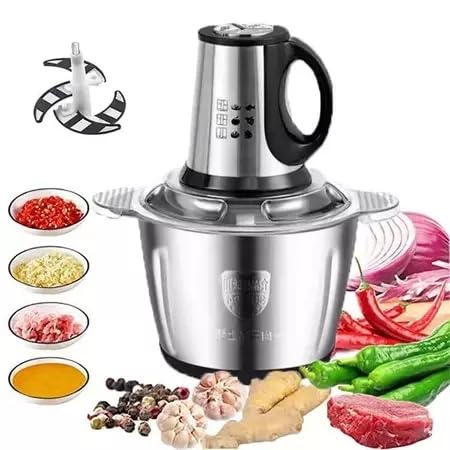 Triturador Elétrico 300-450W com 4 Lâminas de Aço Inox | 2 Velocidades, 6000-22000 RPM, Fácil de Limpar, Baixo Ruído, 2 Botões