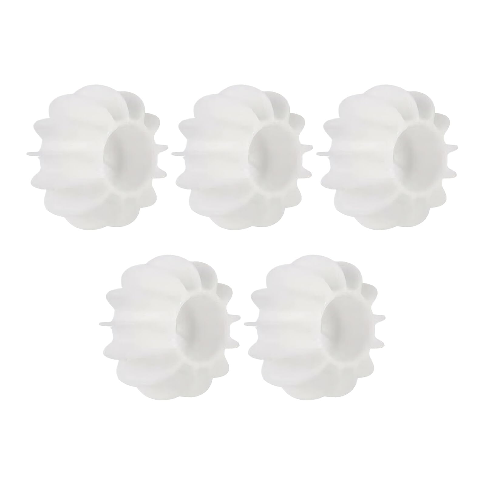 Bolas de secagem rápida para secadora de lã, remoção de manchas, fácil de lavar, bolas de secagem de lã, bolas de lã reutilizáveis, brancas, 5 peças