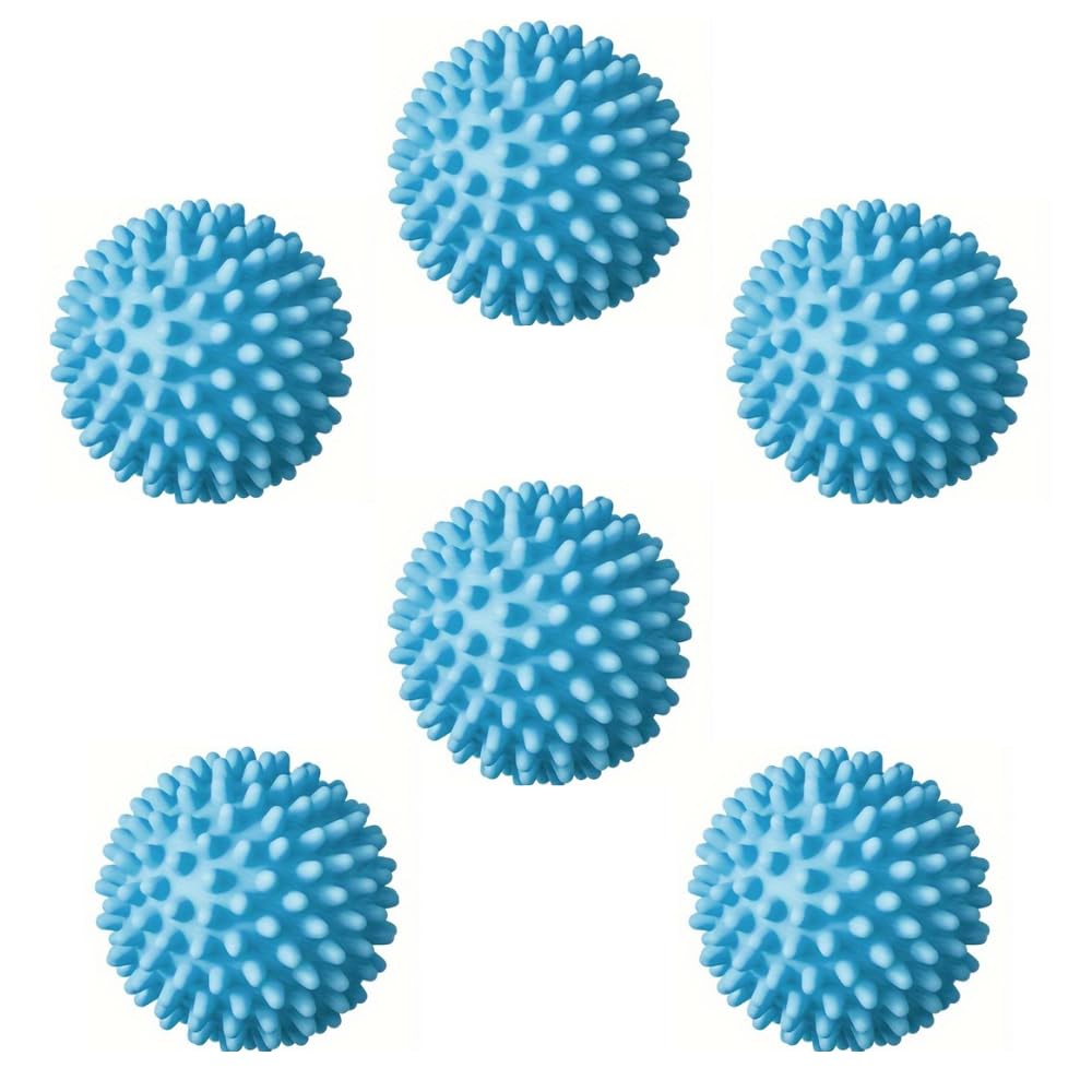 Bolas reutilizáveis para secadora de roupas, plástico azul celeste | Ajuda a reduzir a estática e as rugas durante a secagem. O design reutilizável suporta roupas macias e é fácil de usar com