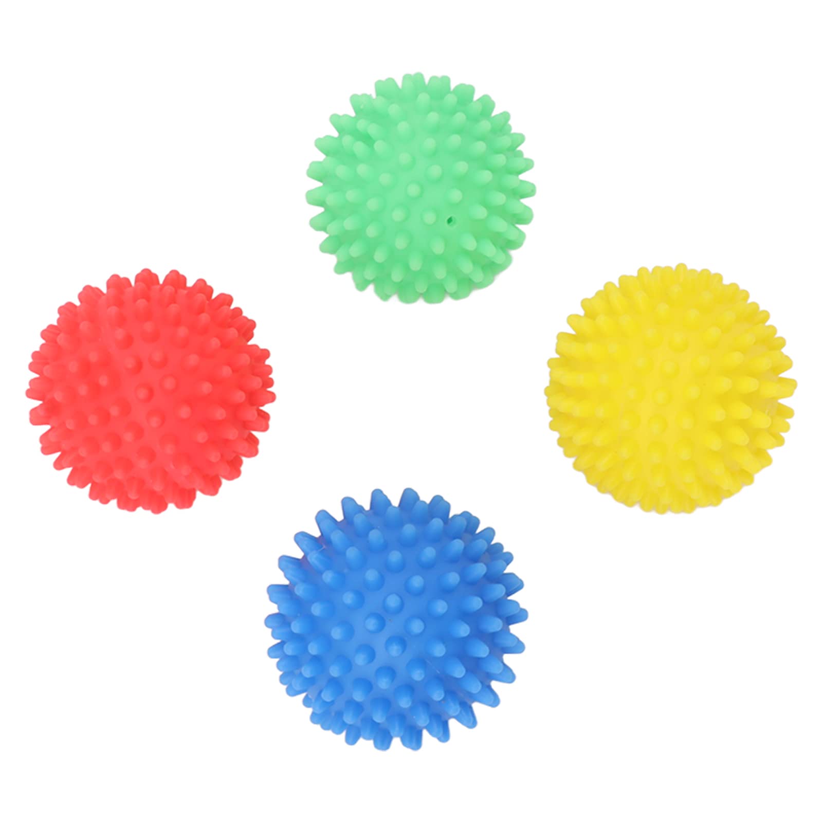 Generic Bolas de silicone para secadora, removem rugas, reutilizáveis, para apartamentos (vermelho, amarelo, azul, verde, 4 peças)