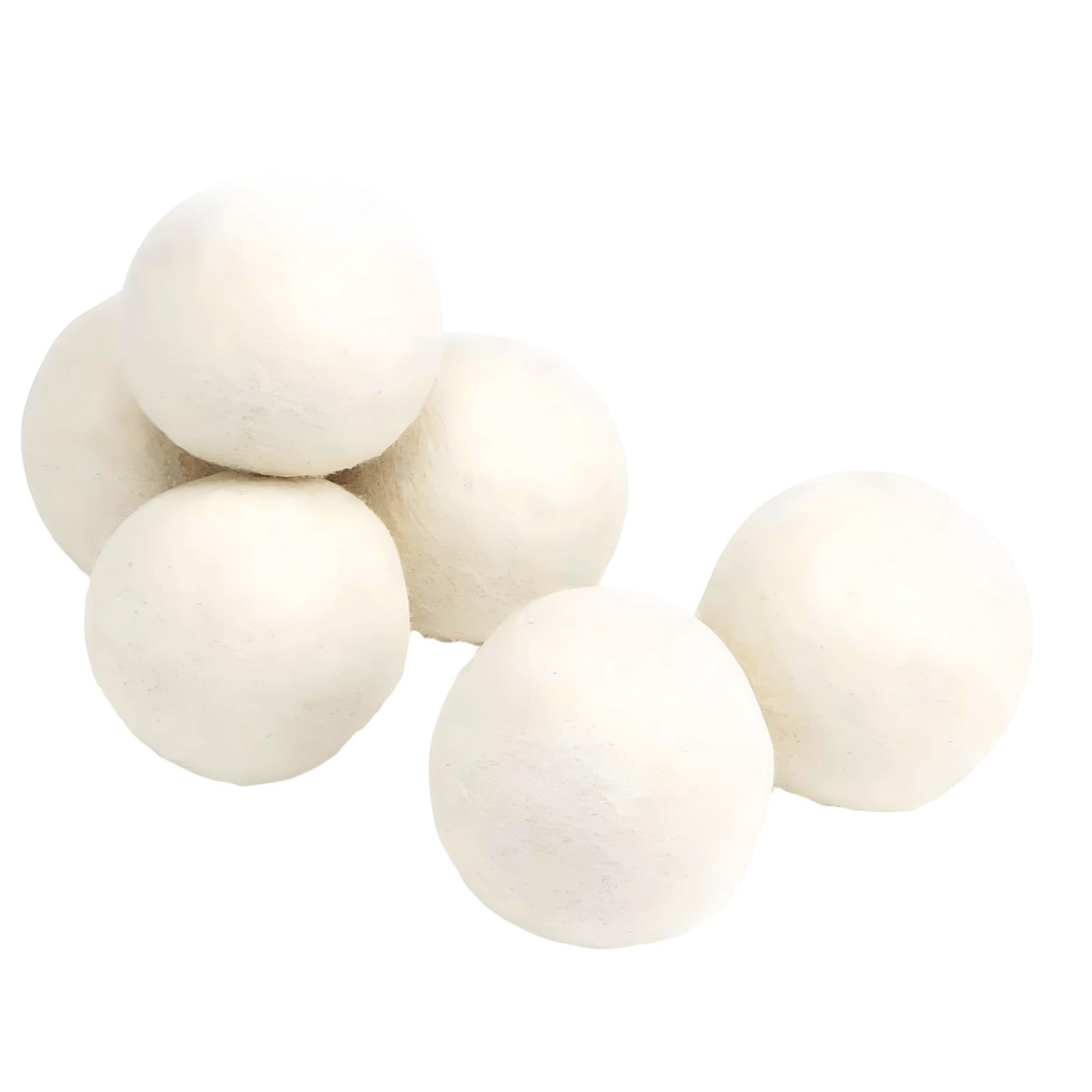 Bola secadora de lã, 6 peças, 6cm / 7cm / 8cm de diâmetro para encurtar o de secagem e aumentar a suavidade do tecido, economia de energia, bola secadora
