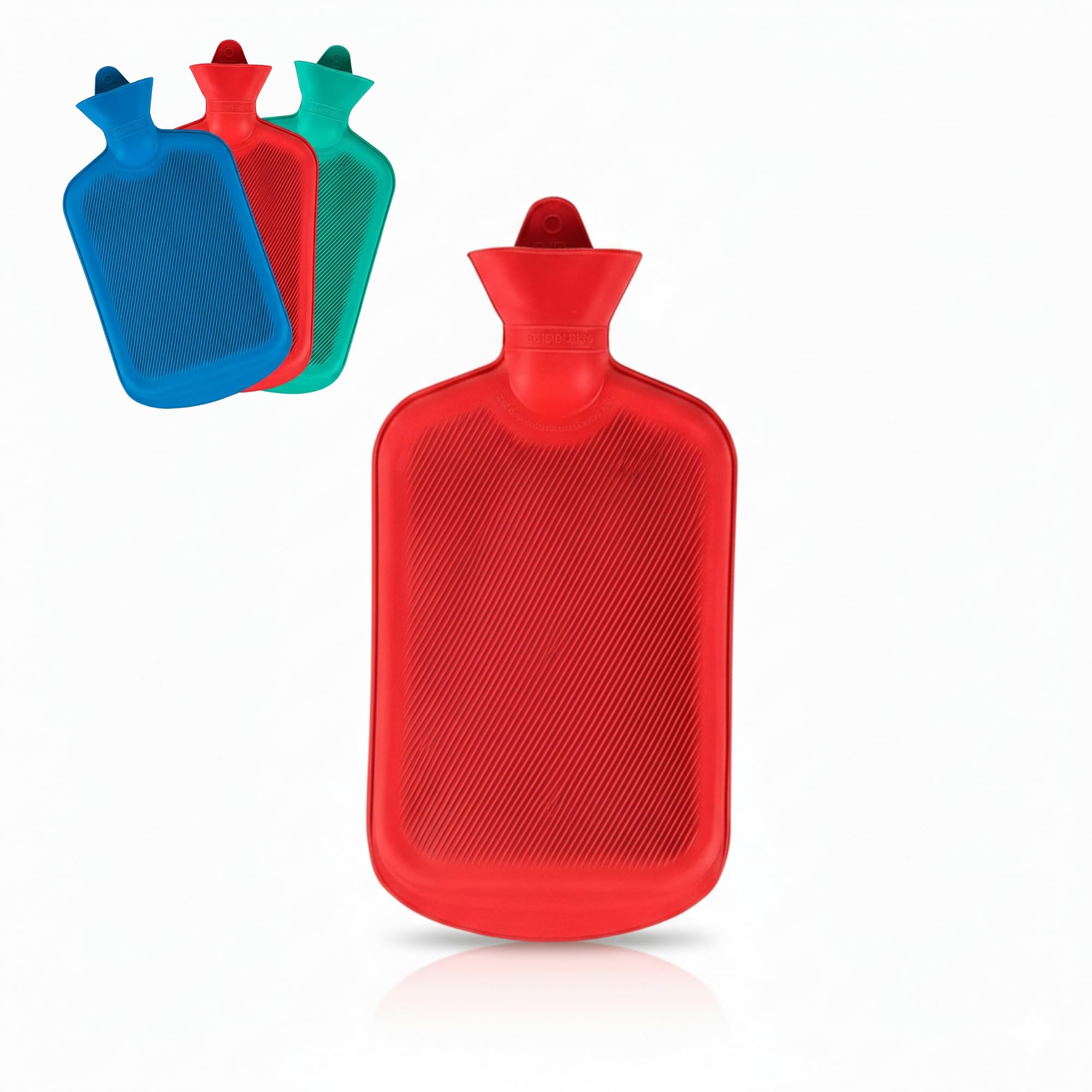 Bolsa Térmica 2L Borracha Natural Água Quente e Fria Reutilizável (Vermelho)