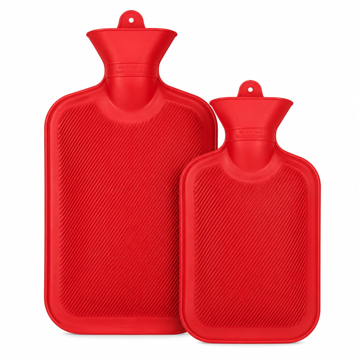 Kit Bolsa Térmica de Água Quente 750ml + 500ml – Alívio de Cólicas e Dores Musculares, Reutilizável com Tampa de Segurança, Uso Terapêutico e Relaxamento