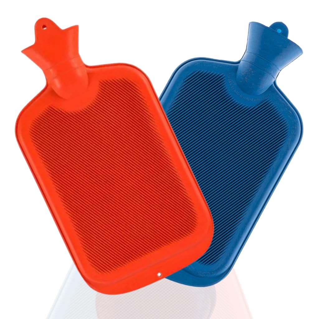 Bolsa Térmica Borracha 1L e 2L Compressa Quente Fria (1L) | Bolsa anti-vazamento em borracha, alivia cólicas, dores musculares e sintomas de sinusite