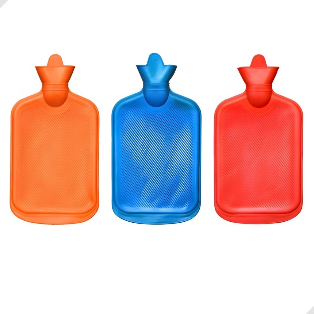 Bolsa Térmica Borracha 2L Compressa Quente e Fria | Bolsa de borracha anti-vazamento, alivia dores musculares e desconforto de sinusite