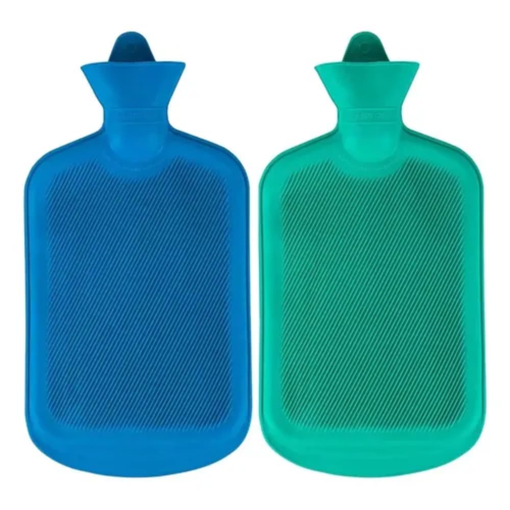 Genérico, Kit 2 Bolsa Água Quente Térmica 1l Borracha Compressa Quente Fria Reutilizável