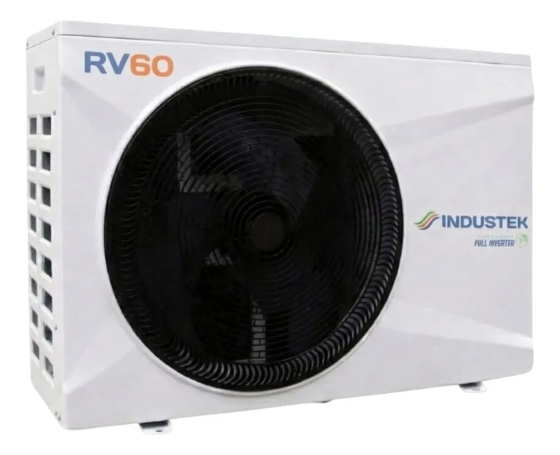 Bomba de Calor Piscina Industek RV60 Full Inverter Wi-Fi 220V até 60 Mil Litros com Titânio e Baixo Ruído