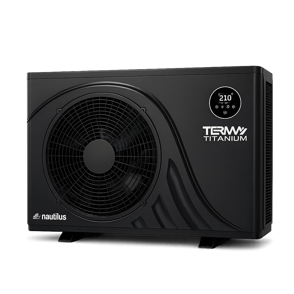 Aquecedor Trocador Bomba De Calor Terma Titanium 03 Monofásico Full Inverter 48.537 Btu Piscinas Até 50 Mil Litros Nautilus 220v | Água Aquecida o Ano Todo Com Máxima Economia