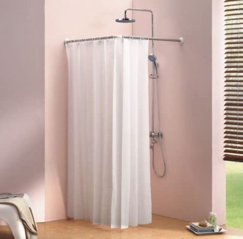 suporte box de banheiro Tubo Curvo Aço Em L - 100CM X 100CM Metro - Branco