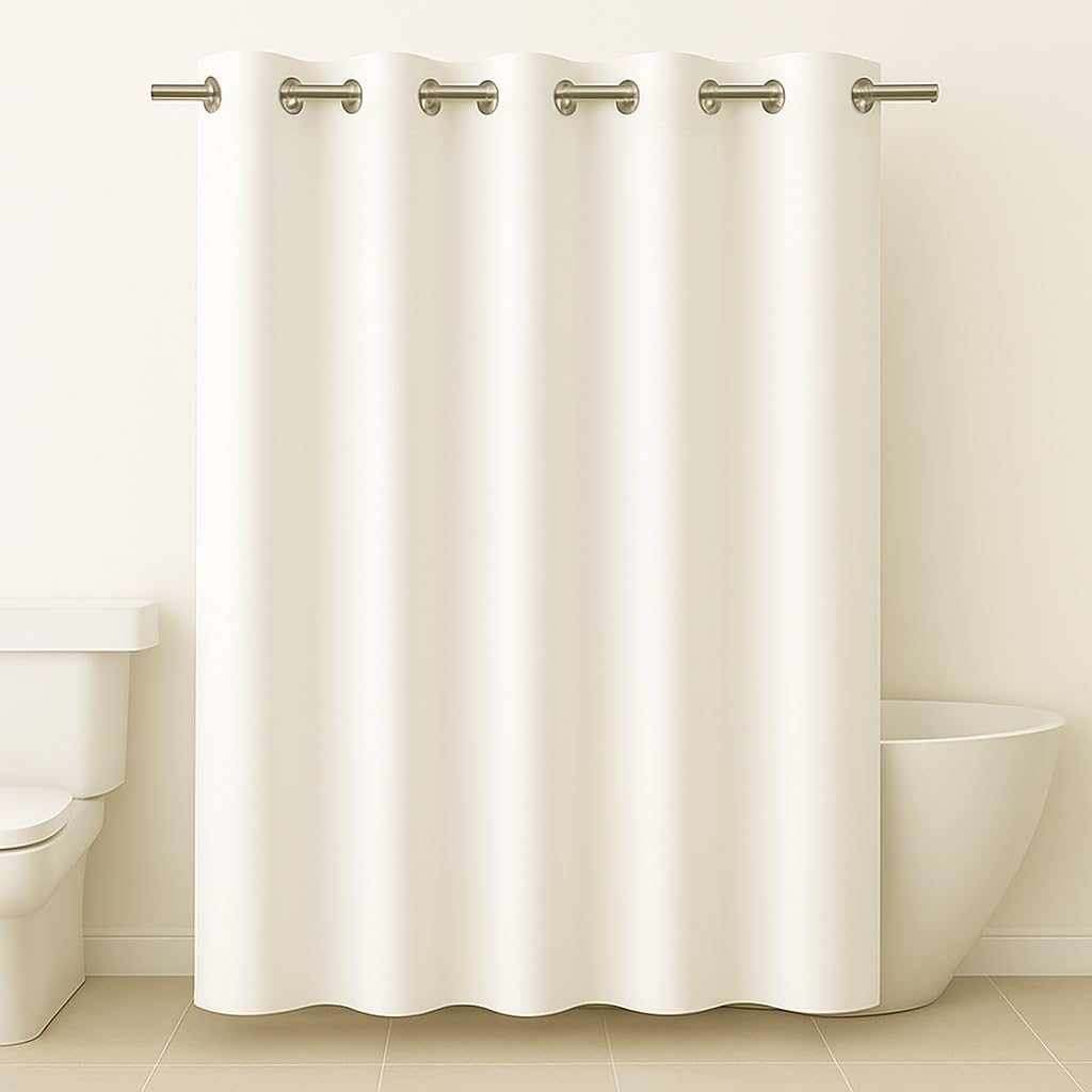 Cortina Para Box de Banheiro em PVC Impermeável e Antimofo - 1,38 x 2m BRANCO