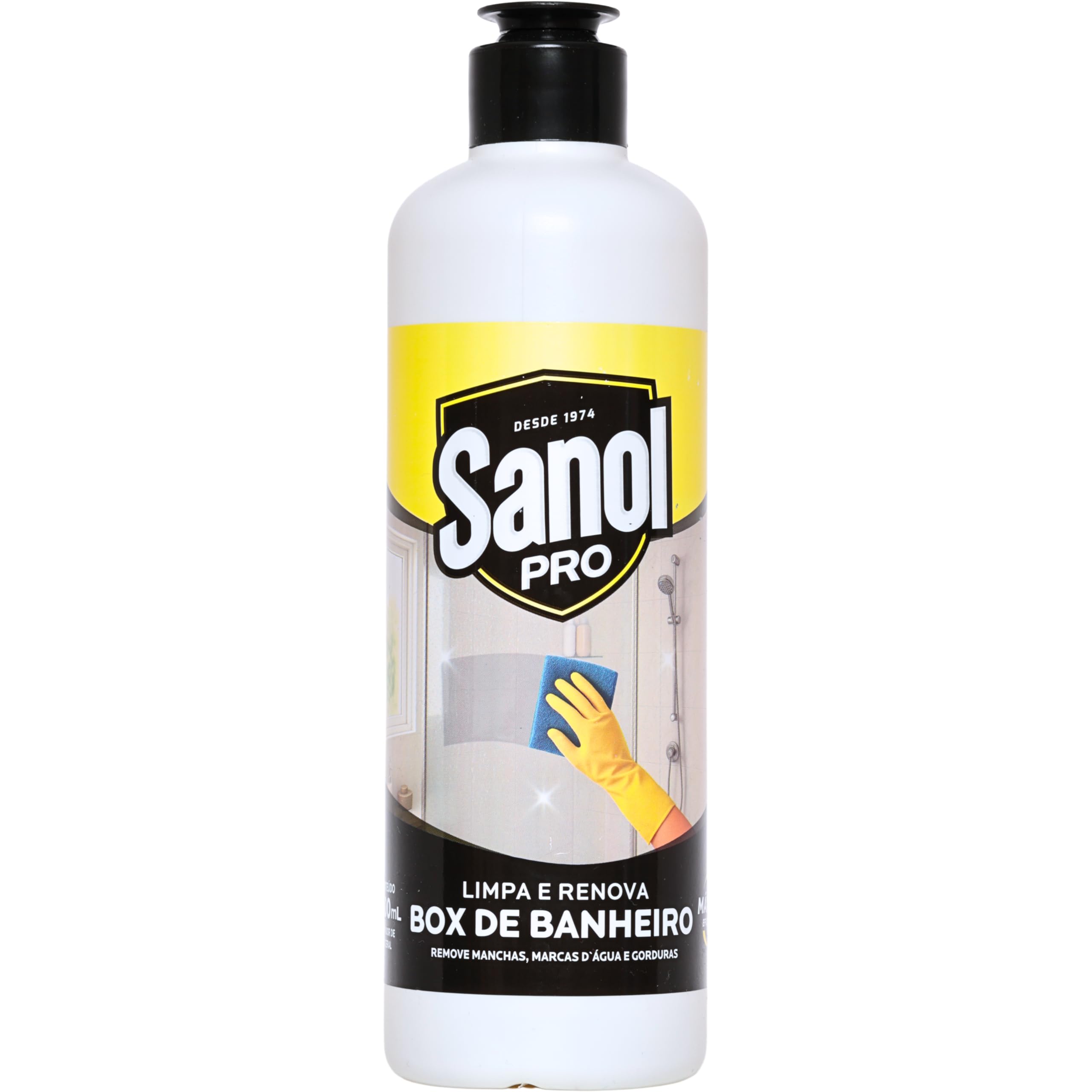 Limpa e Renova Box de Banheiro, Remove Manchas, Marcas D'Água e Gorduras, 500ml, Branco