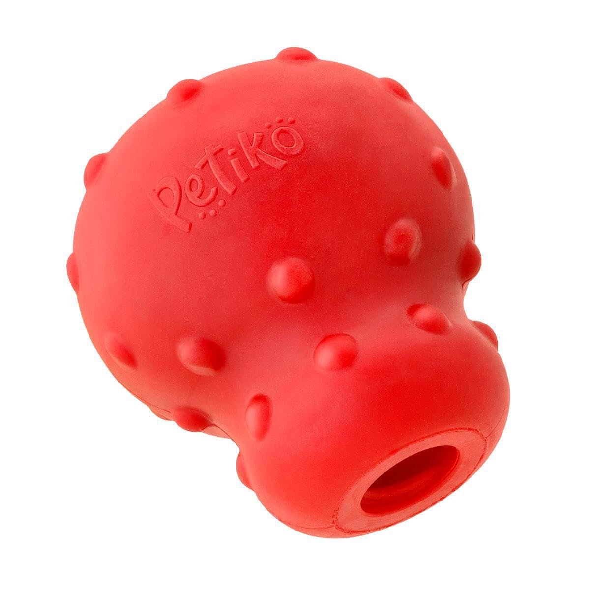 Brinquedo Mordedor Interativo Bolinha Essencial Dispenser de Petiscos e Ração Brinquedo de Borracha Para Cachorros Enriquecimento Ambiental Para Cães Tam. G Petiko