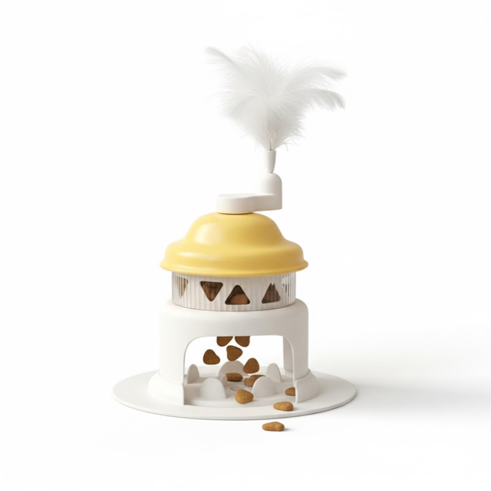 Máquina de Gelo Raspado Brinquedo Dispenser Comida para Gatos comedouro lento rotativo cães e entretenimento próprio alivio tédio interativo estimulaç