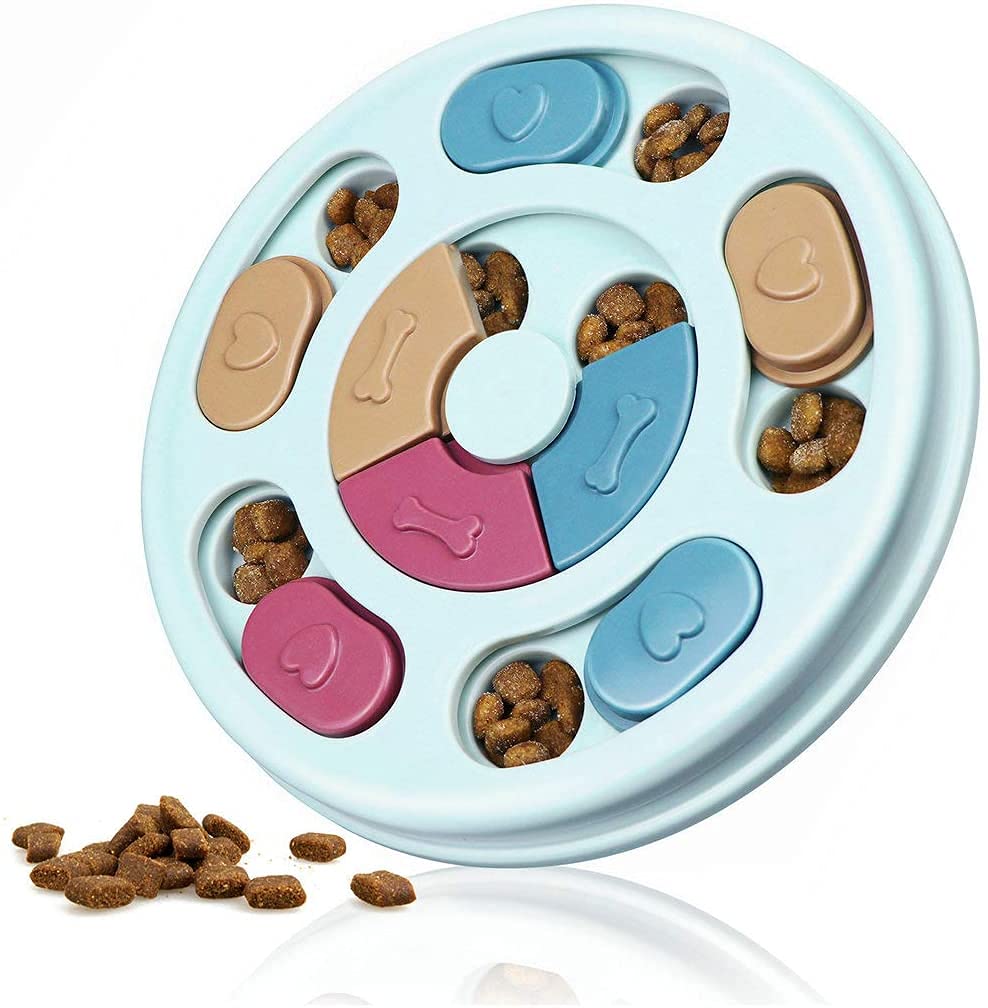 Brinquedo Interativo de Quebra-Cabeça para Cães Dispenser Petiscos Treinamento e Alimentação Divertida Alimentador Devagar ABS Auxiliar na Digestão do
