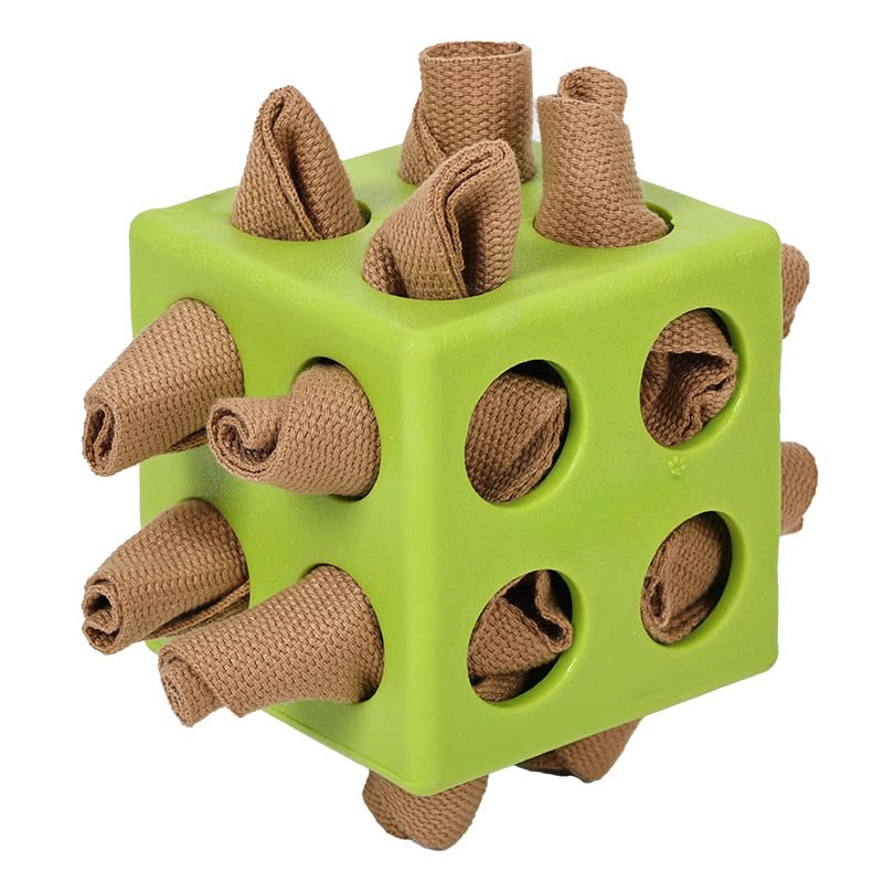 Brinquedo Cubo Interativo Para Cães 363g Poliéster Resistente | Polyester, Eco-Friendly, -Grade, 363g, Treat Dispenser, Bite-, Anxiety , Play, Tug-of-War, All Breeds