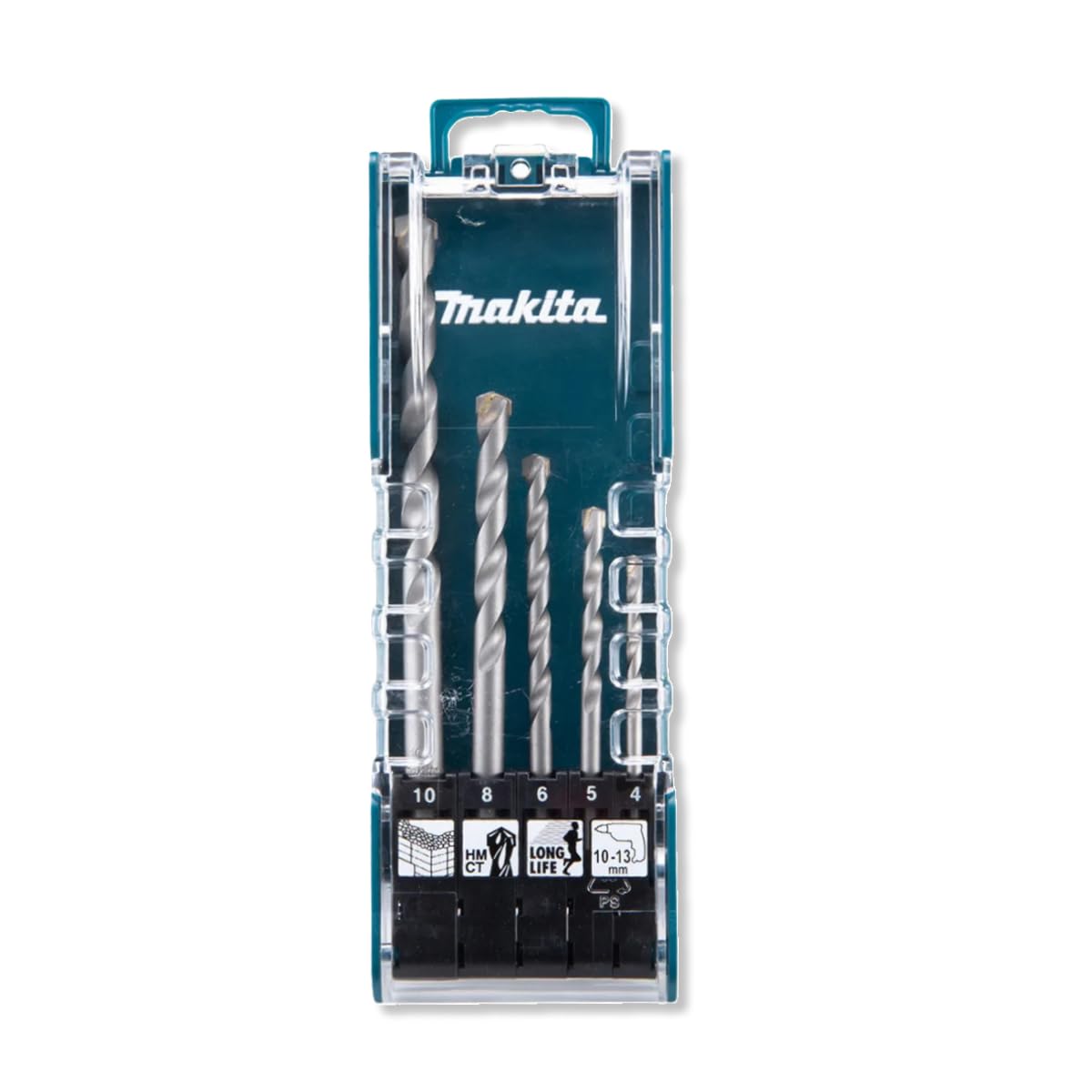 MAKITA Jogo de Brocas Alvenaria 5 Peças E-11536 Alta Resistência p/Concreto Tijolo e Parede Uso Geral