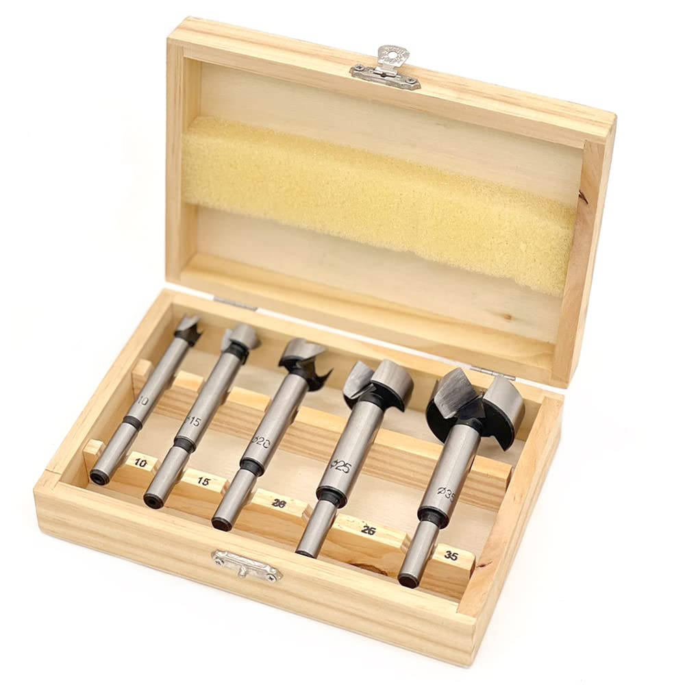 Sparta Kit 5 Brocas Forstner Fresa 10 A 35Mm Para Dobradiça Madeira Sparta