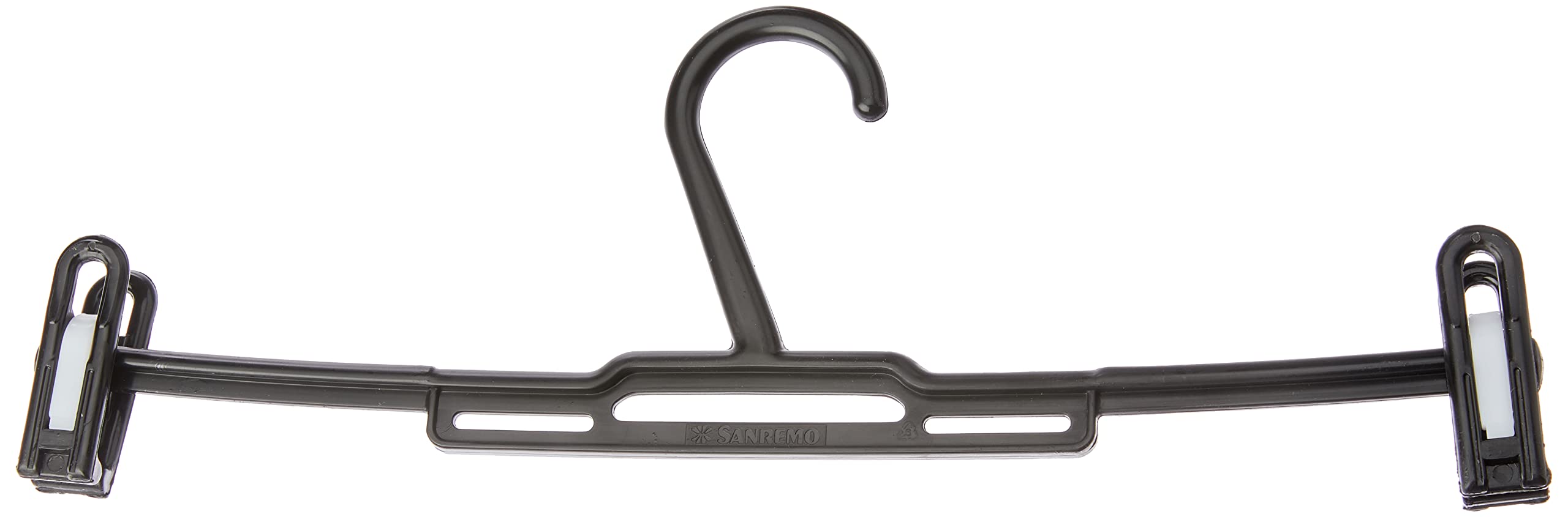 Sanremo - Cabide Plástico para Saia com Presilhas, Embalagem com 2 Unidades, Linha Easy