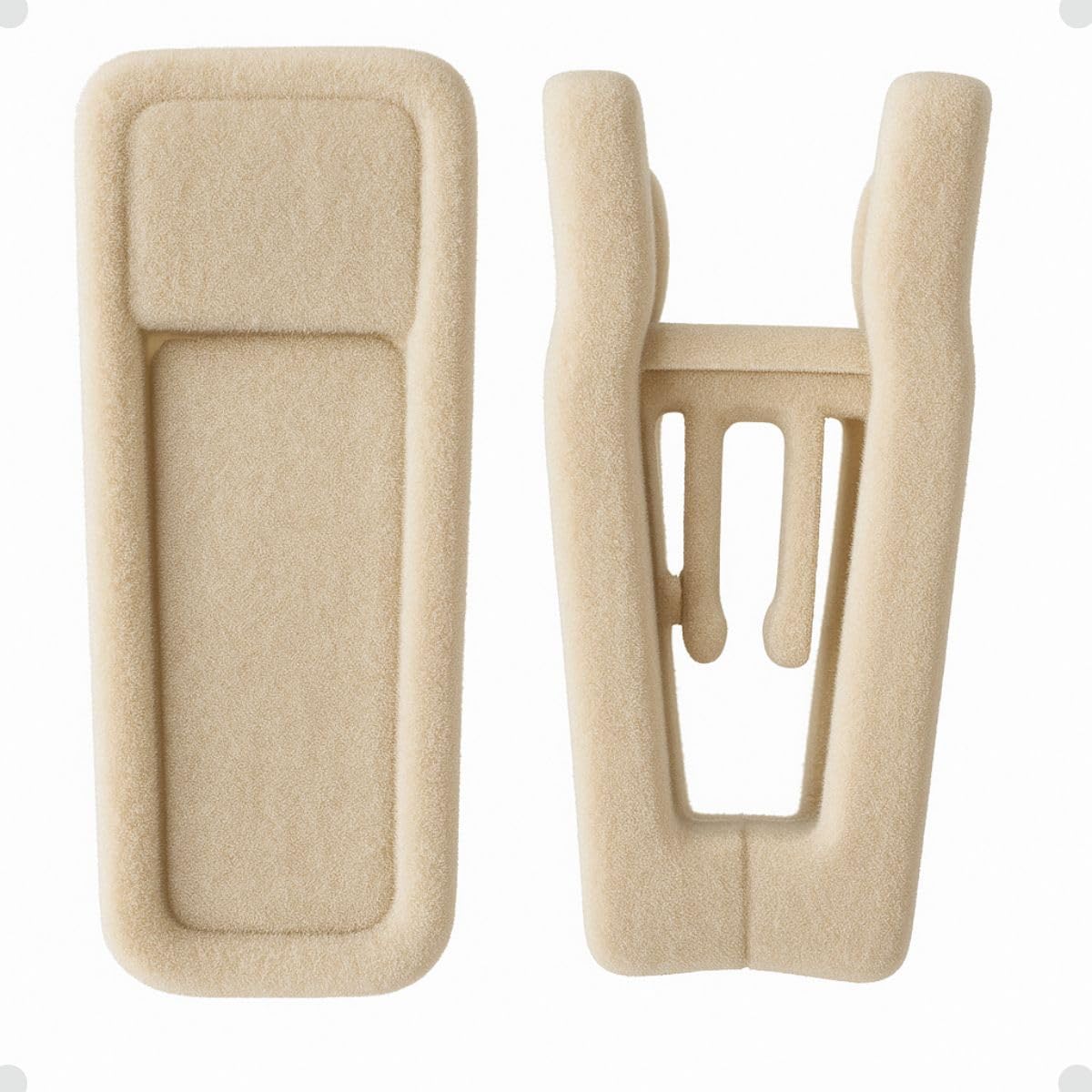 【Cozena】Kit 40 Presilhas de Veludo Antideslizantes P/20 Unidades de Cabides – Organização Elegante para Roupas (Bege)