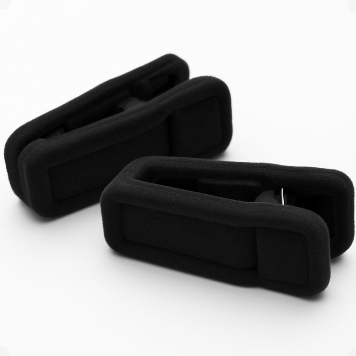 【Cozena】Kit 40 Presilhas de Veludo Antideslizantes P/20 Unidades de Cabides – Organização Elegante para Roupas (Preto)