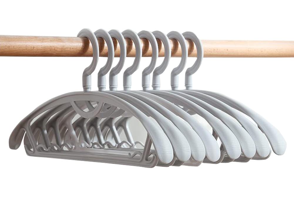 10 cabides antiderrapantes de polipropileno espesso, cabides de terno para terno, jaqueta, vestido, cinza