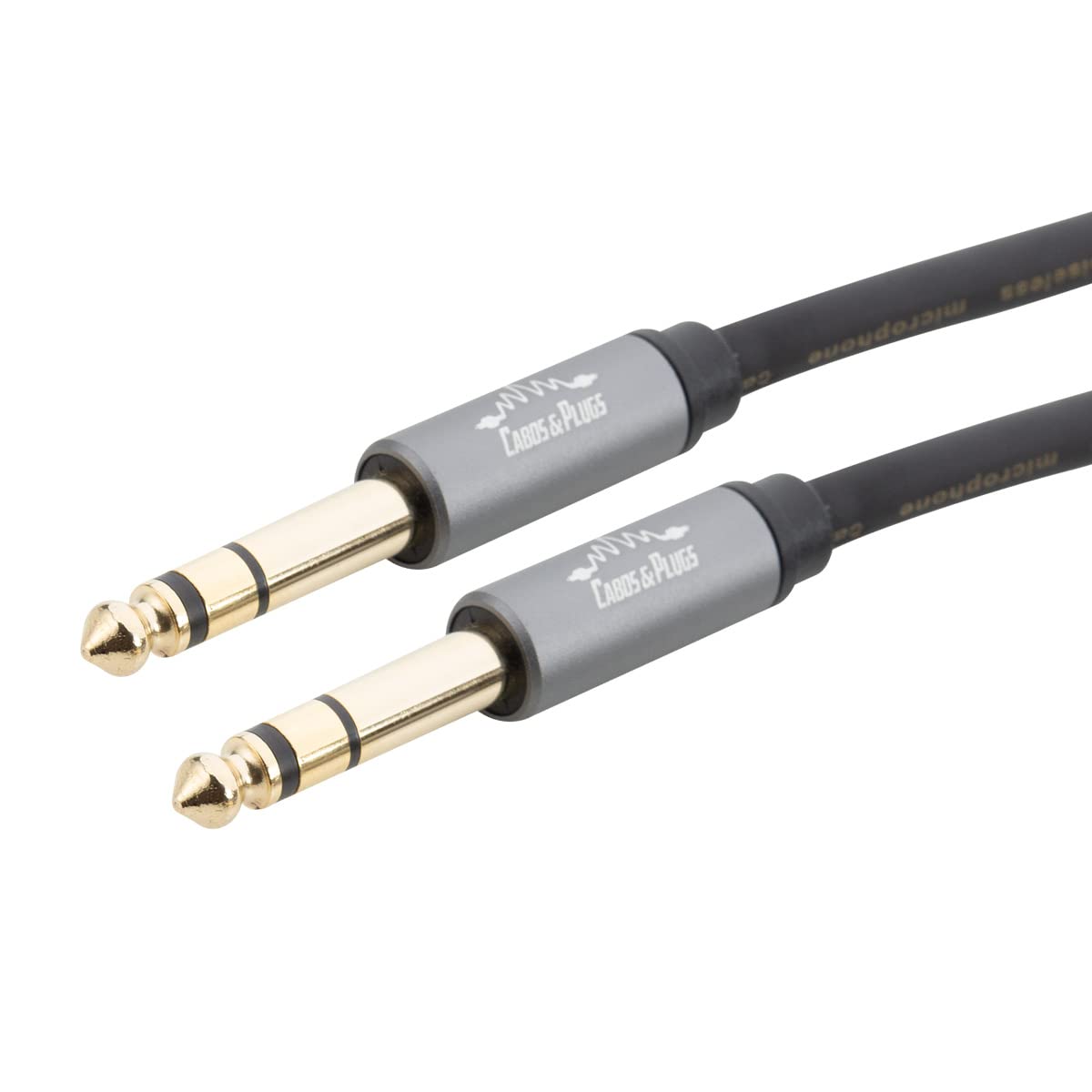 Cabos & Plugs P10 Stereo TRS 6.35mm - P10 Stereo TRS 6.35mm Balanceado (50cm)