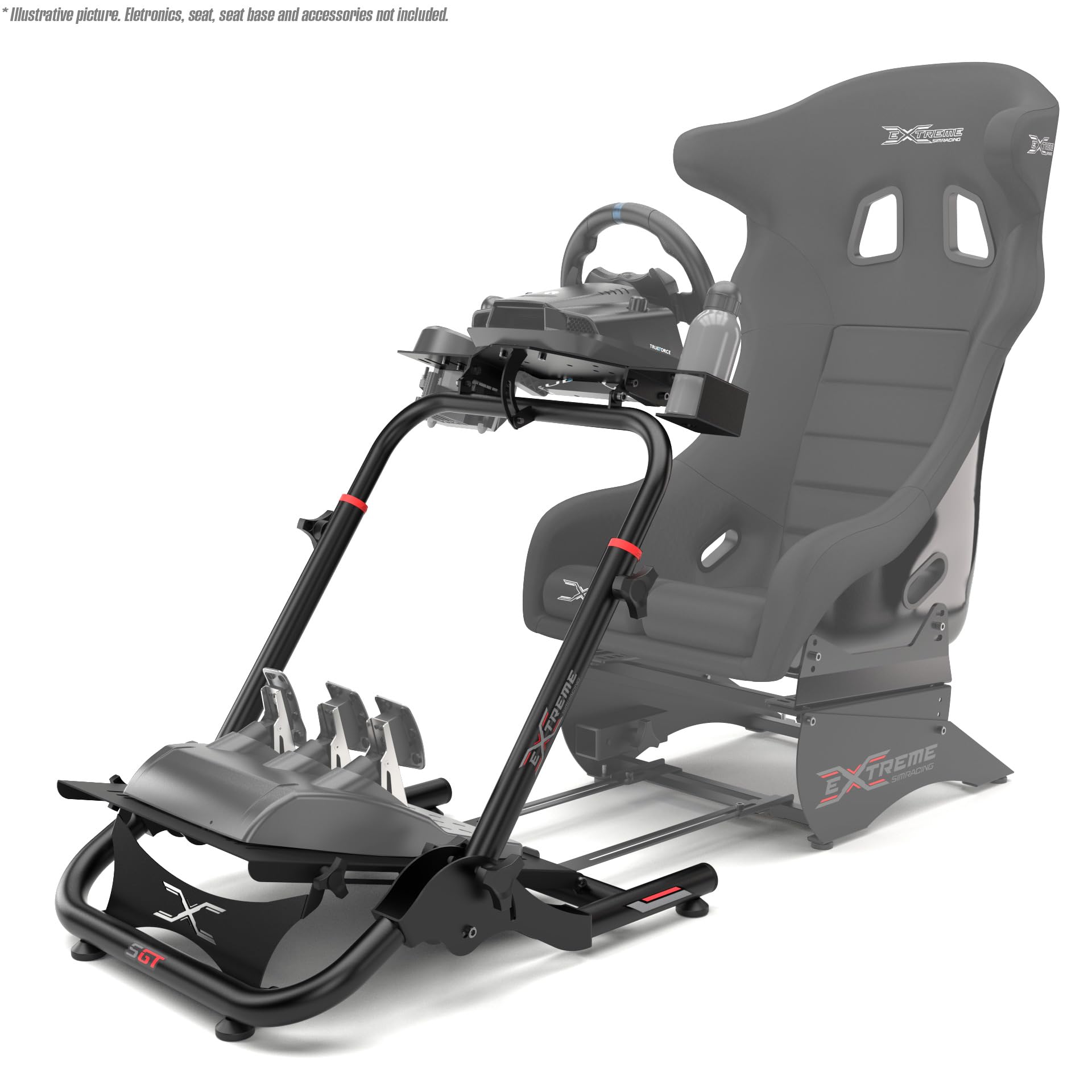 Extreme Simracing Suporte Para Volante Cockpit Simulador SGT Preto