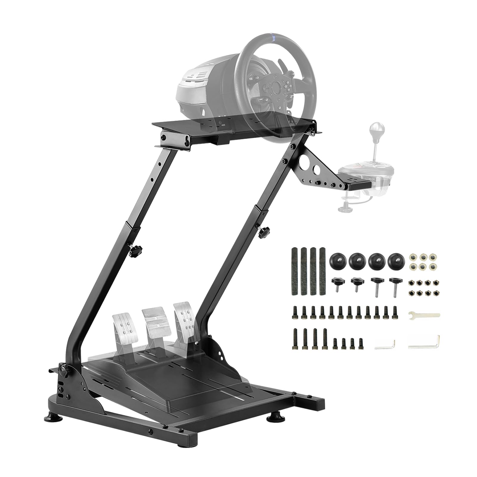 Grefinity Racing Wheel Stand，Height Adjustable Steering Wheel Stand Racing Simulator Cockpit for Logitech G920 G29 G923 G27 G25, Thrustmaster T300RS TX F458 T500RS T150 Xbox PS4 PS5 PC | Cockpit de simulador de corrida para Logitech G920 G29 G923 G27 G25, Thrustmaster T300RS TX F458 T500RS T150 Xbox PS4 PS5 PC